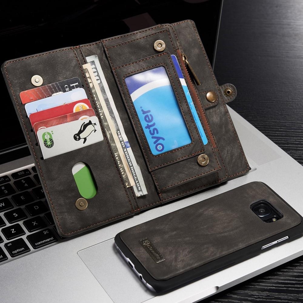 Multi-slot Plånboksfodral Samsung Galaxy S7 Edge Grå