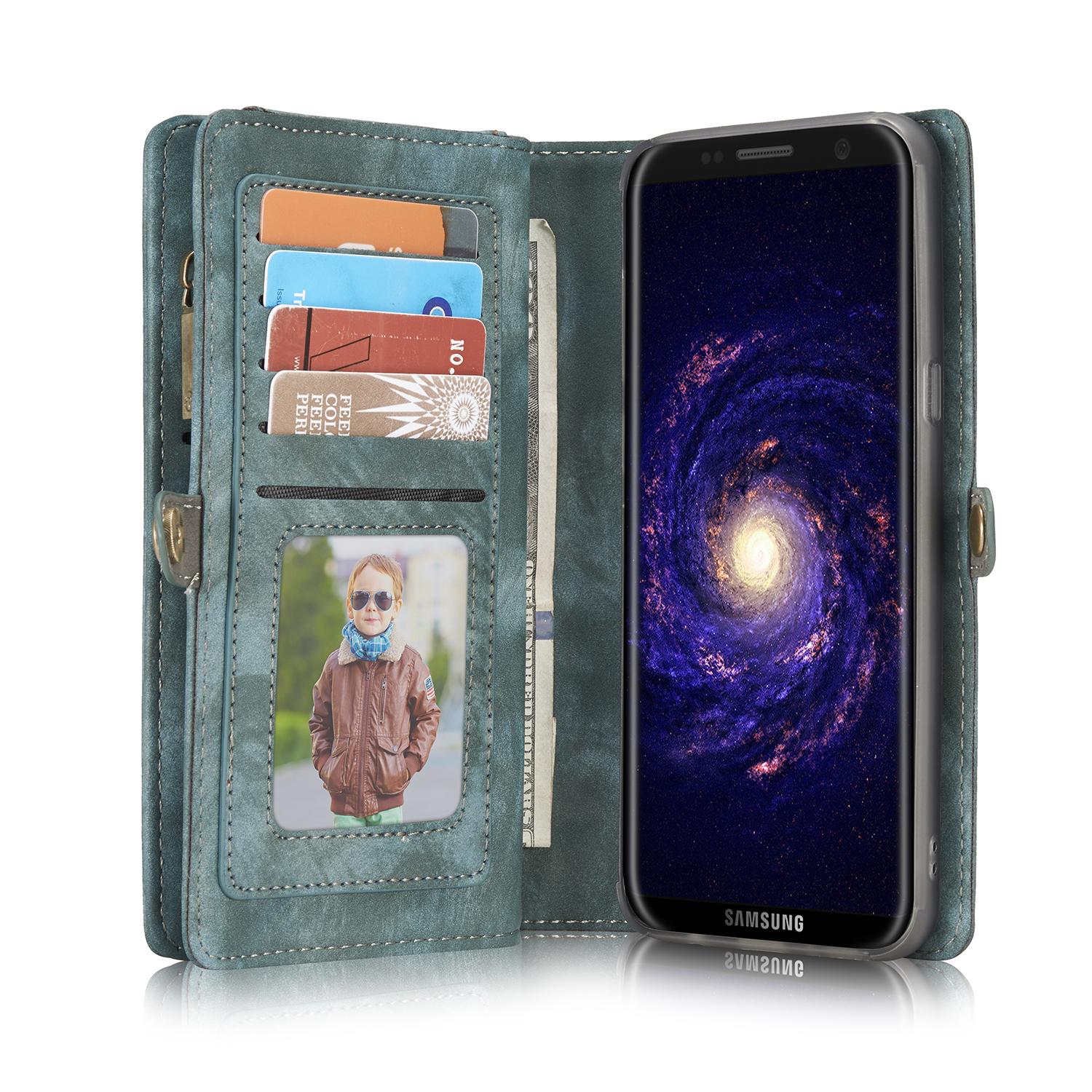 Multi-slot Plånboksfodral Galaxy S8 blå