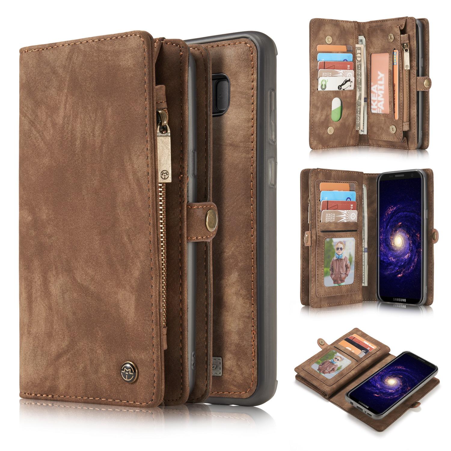 Multi-slot Plånboksfodral Samsung Galaxy S8 Brun