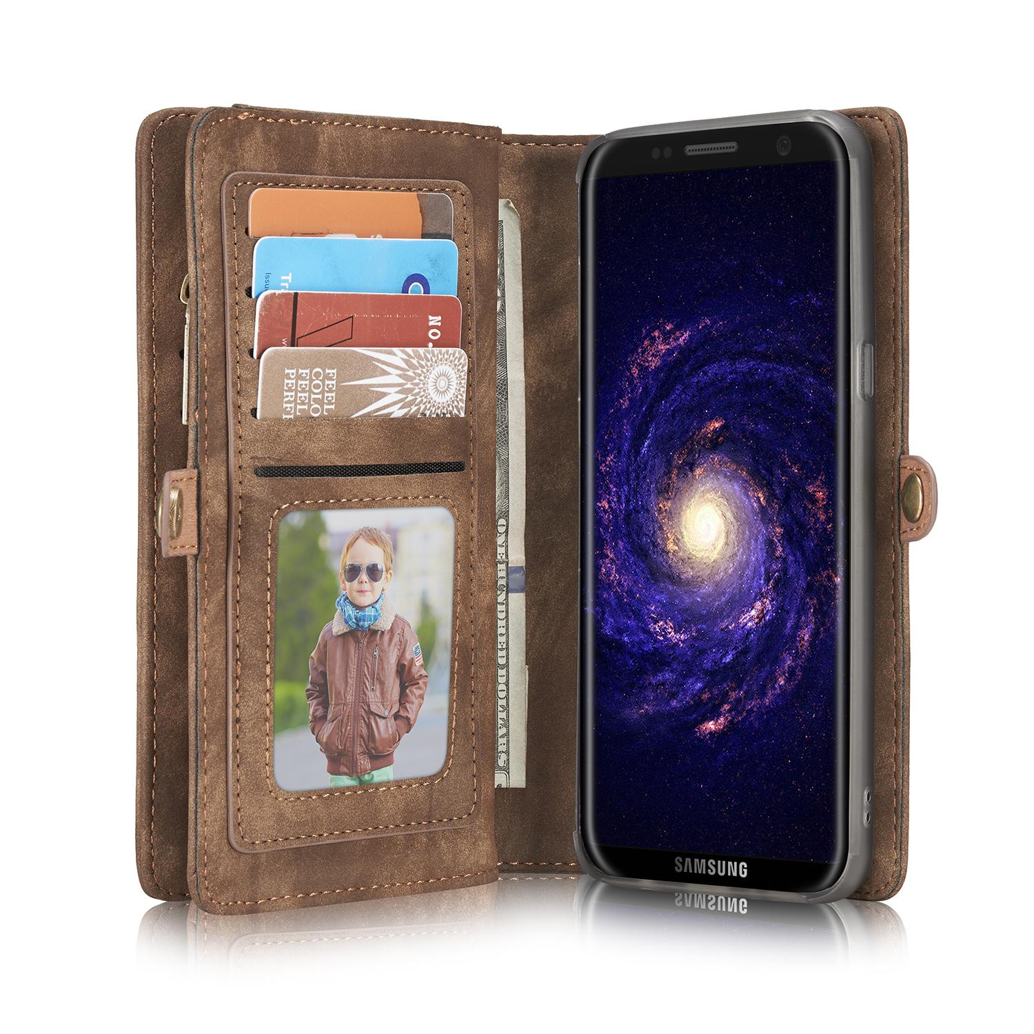 Multi-slot Plånboksfodral Samsung Galaxy S8 Brun