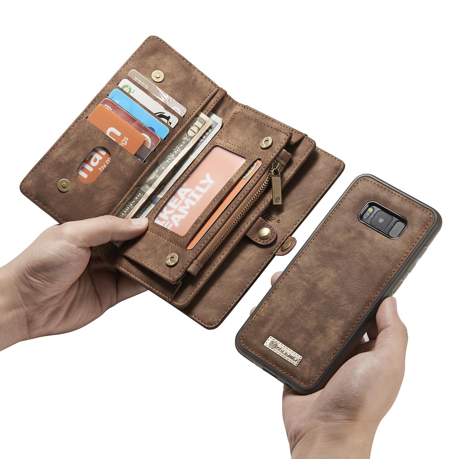 Multi-slot Plånboksfodral Samsung Galaxy S8 Brun