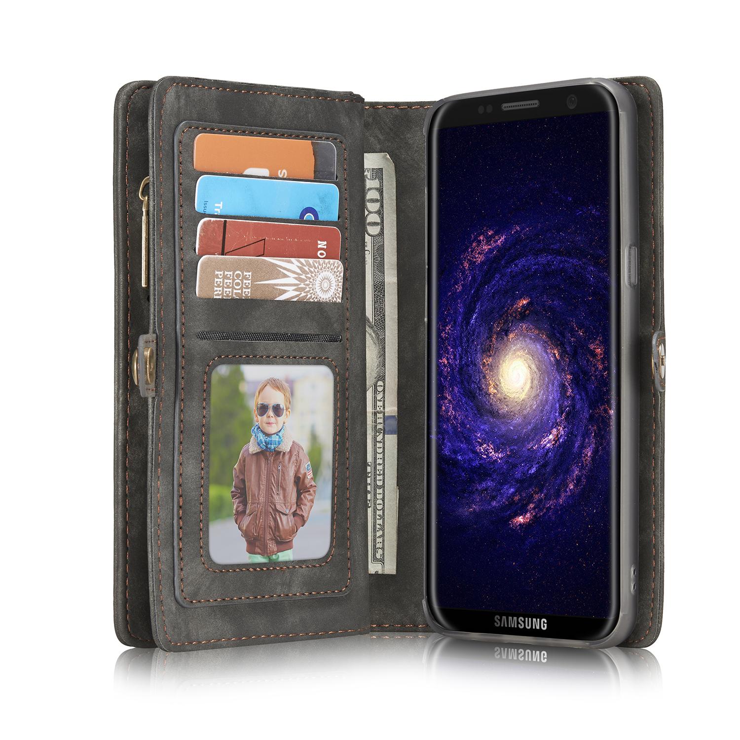 Multi-slot Plånboksfodral Galaxy S8 grå