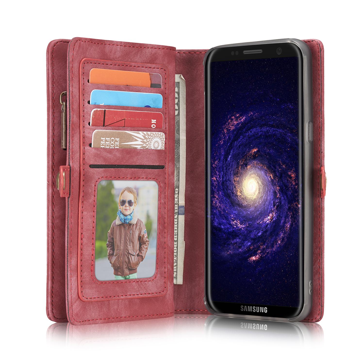 Multi-slot Plånboksfodral Galaxy S8 Plus röd