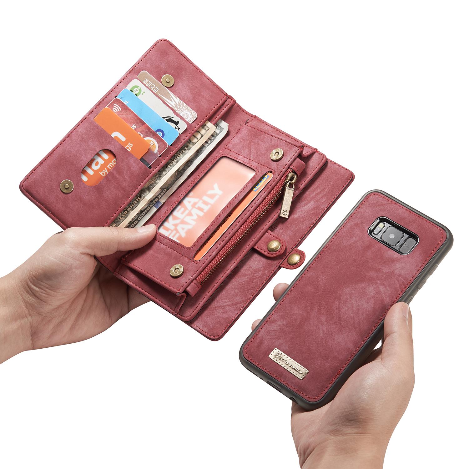 Multi-slot Plånboksfodral Samsung Galaxy S8 Plus Röd