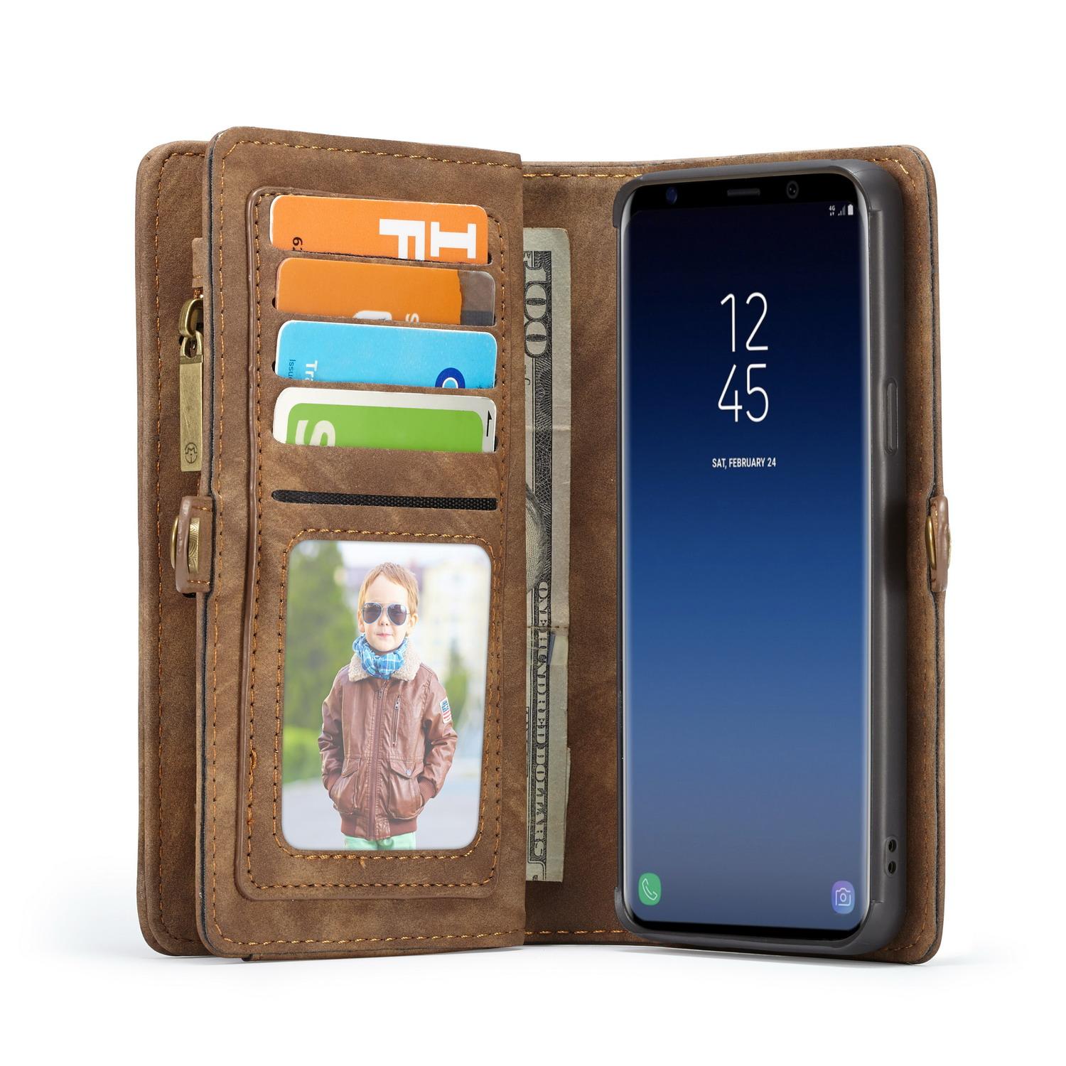 Multi-slot Plånboksfodral Galaxy S9 Plus brun