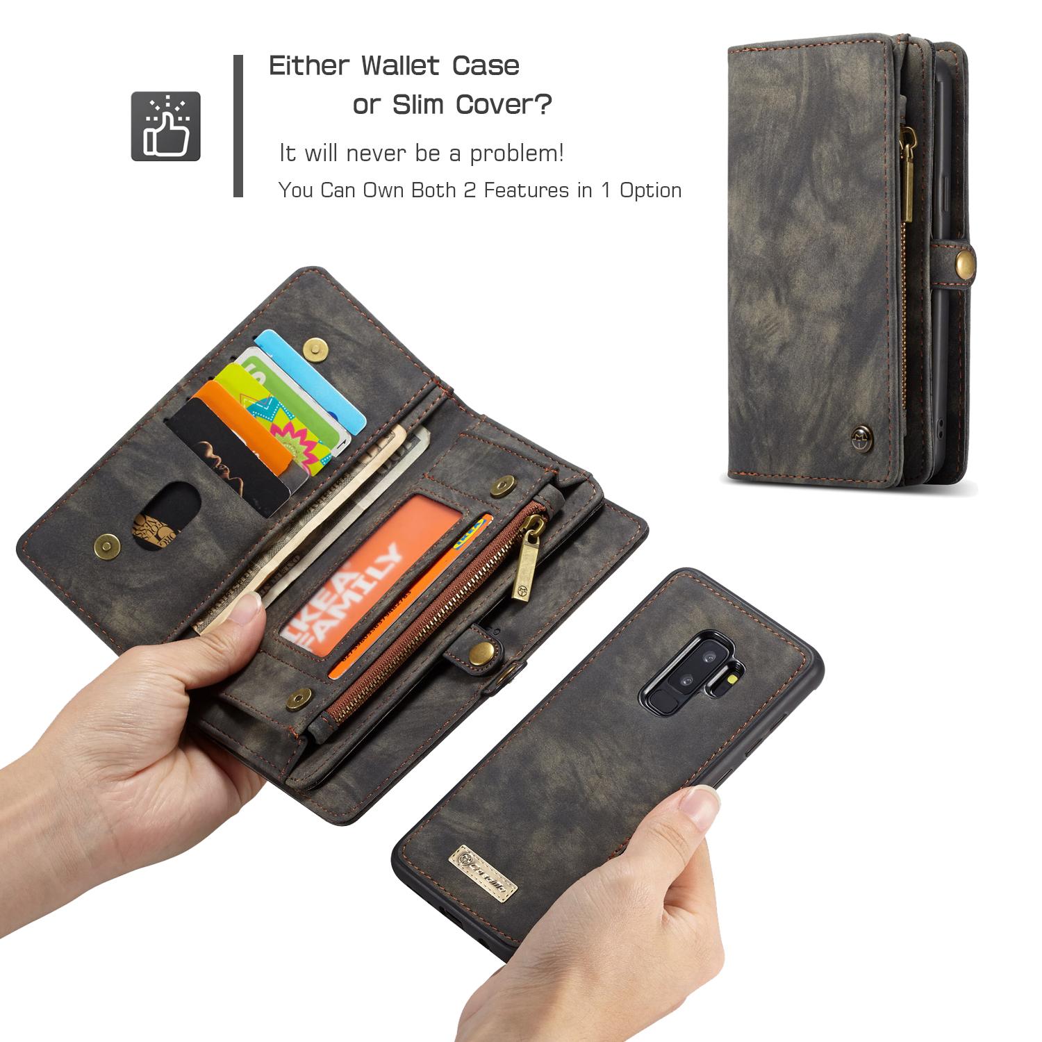 Multi-slot Plånboksfodral Samsung Galaxy S9 Plus Grå
