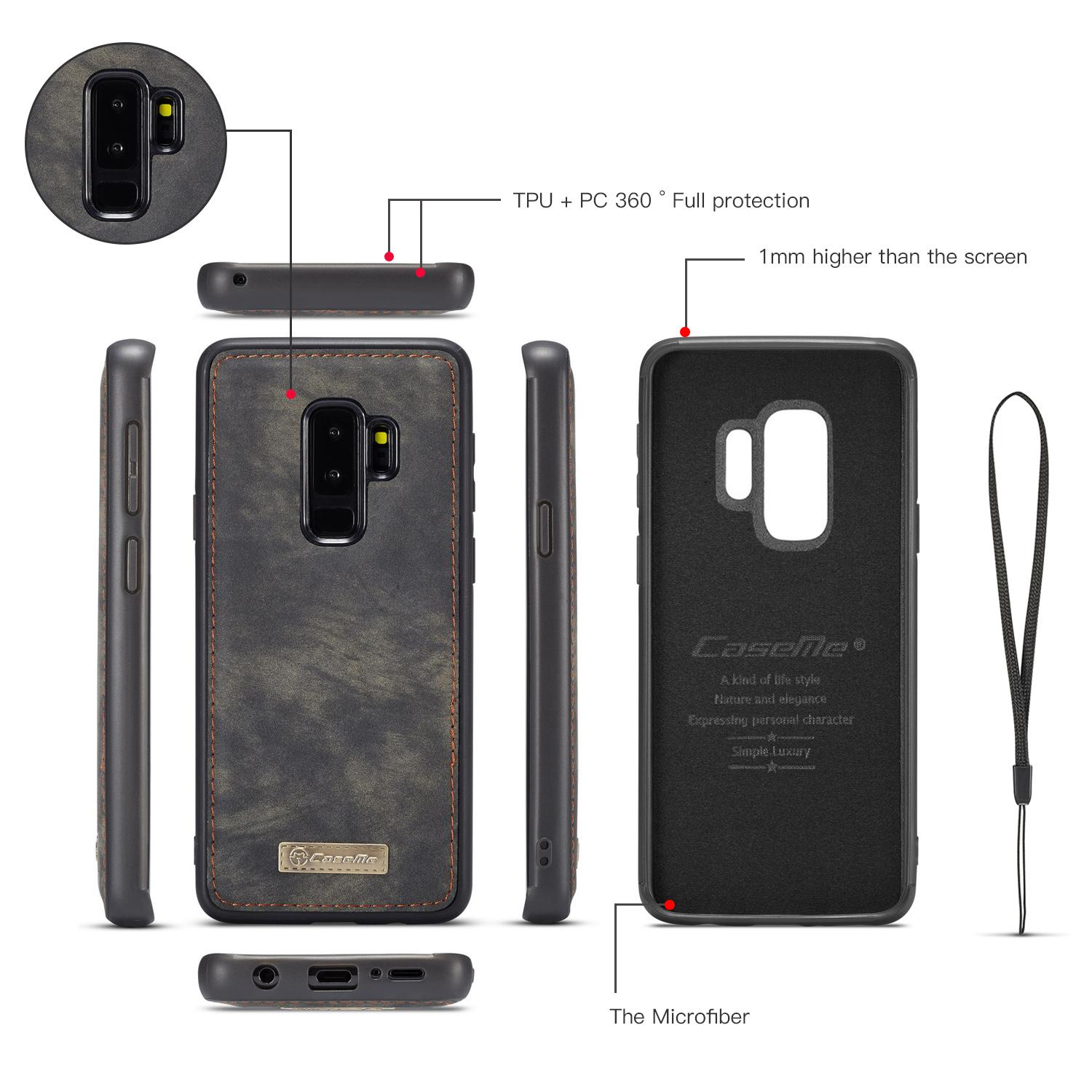 Multi-slot Plånboksfodral Samsung Galaxy S9 Plus Grå