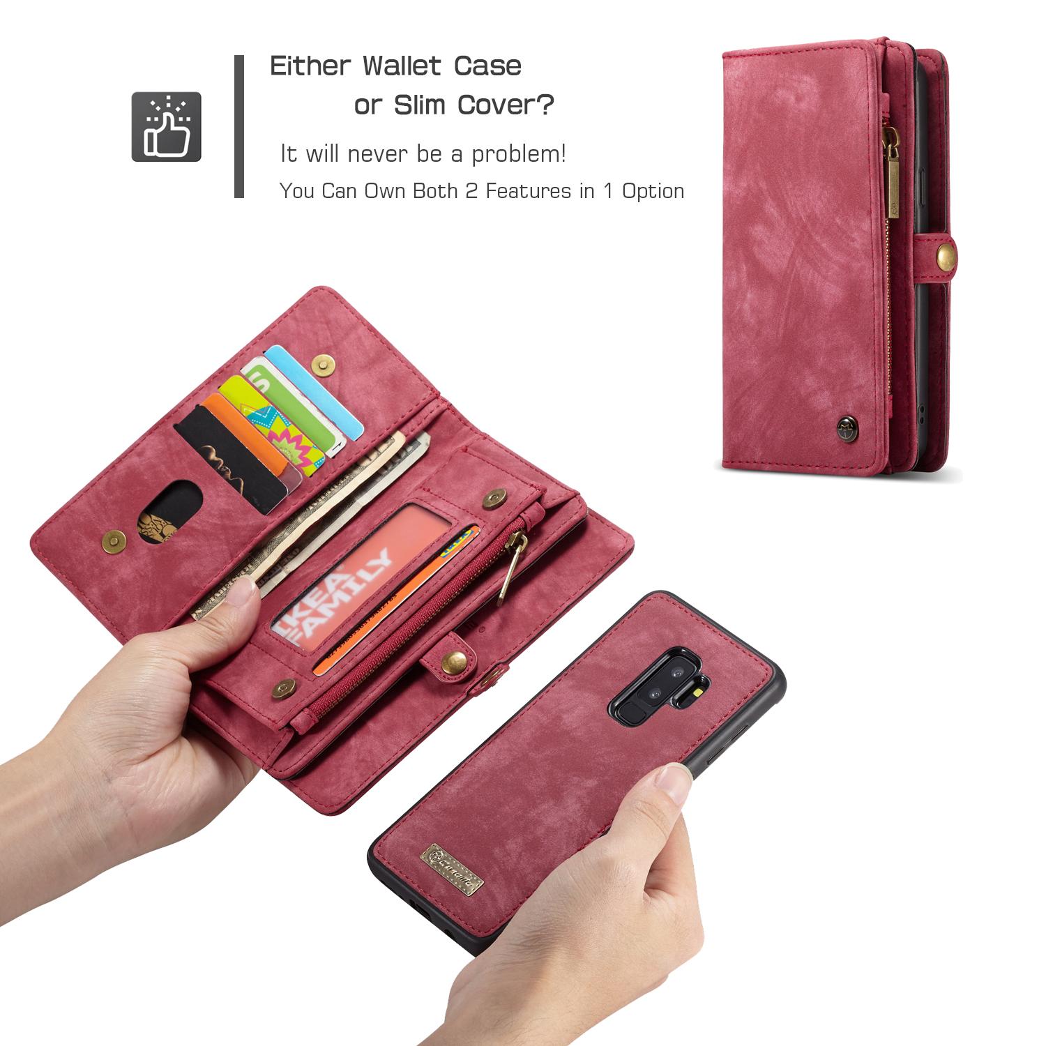 Multi-slot Plånboksfodral Samsung Galaxy S9 Plus Röd