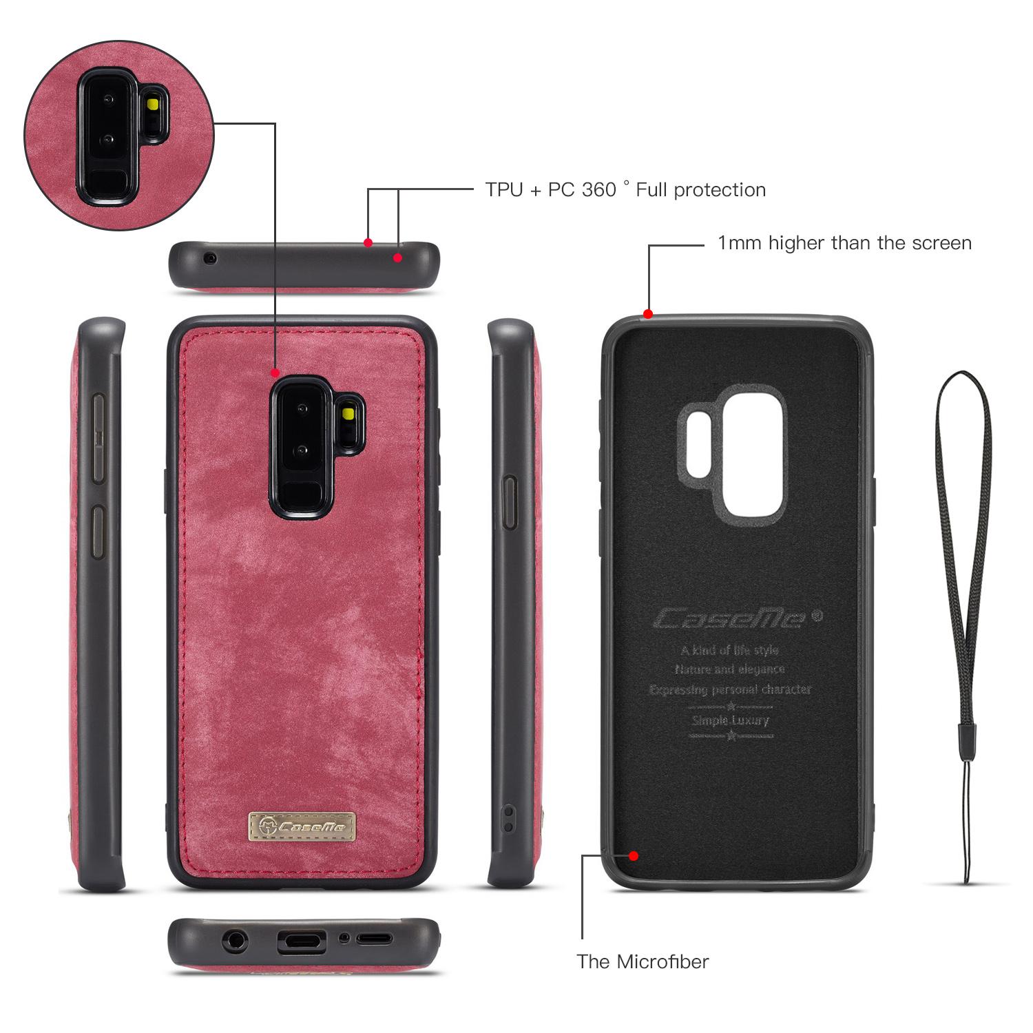 Multi-slot Plånboksfodral Samsung Galaxy S9 Plus Röd