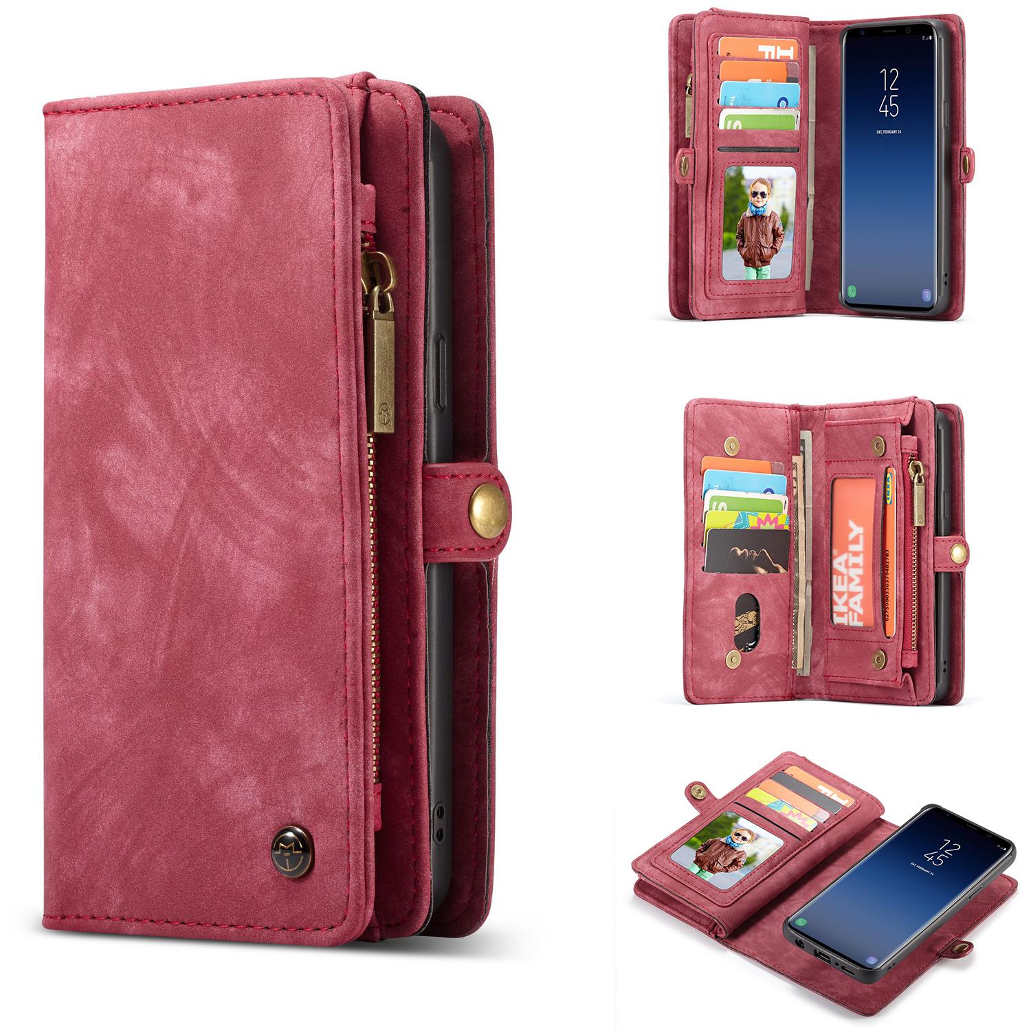 Multi-slot Plånboksfodral Samsung Galaxy S9 Plus Röd