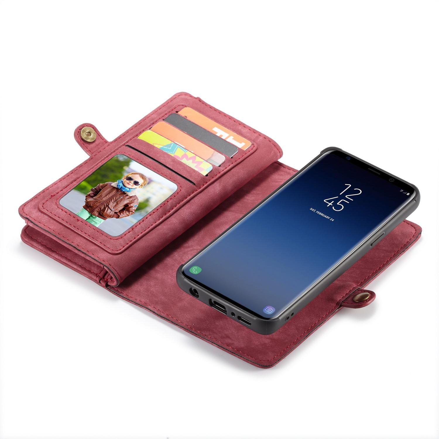 Multi-slot Plånboksfodral Samsung Galaxy S9 Plus Röd
