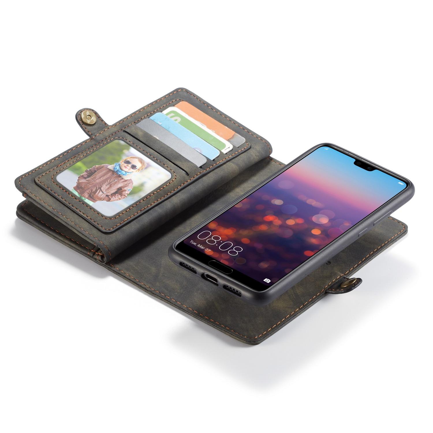 Multi-slot Plånboksfodral Huawei P20 Lite Grå