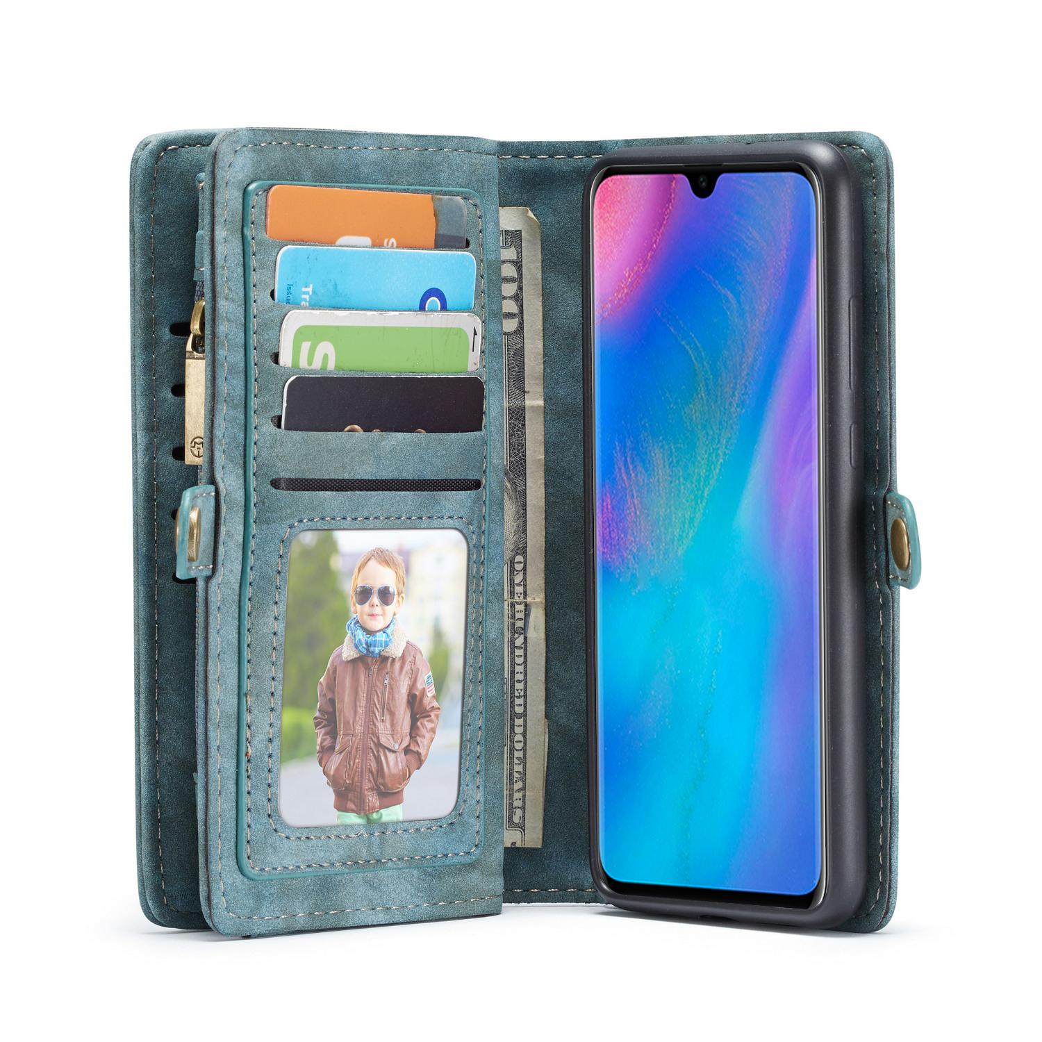 Multi-slot Plånboksfodral Huawei P30 blå