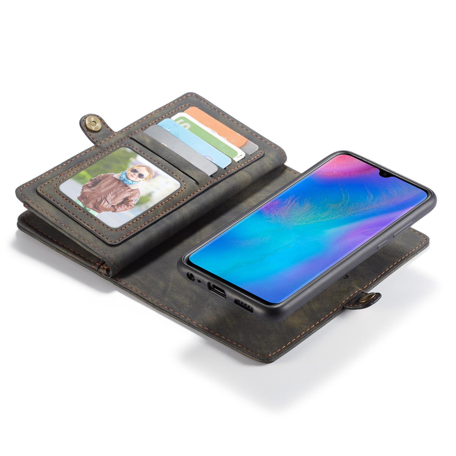 Multi-slot Plånboksfodral Huawei P30 Grå