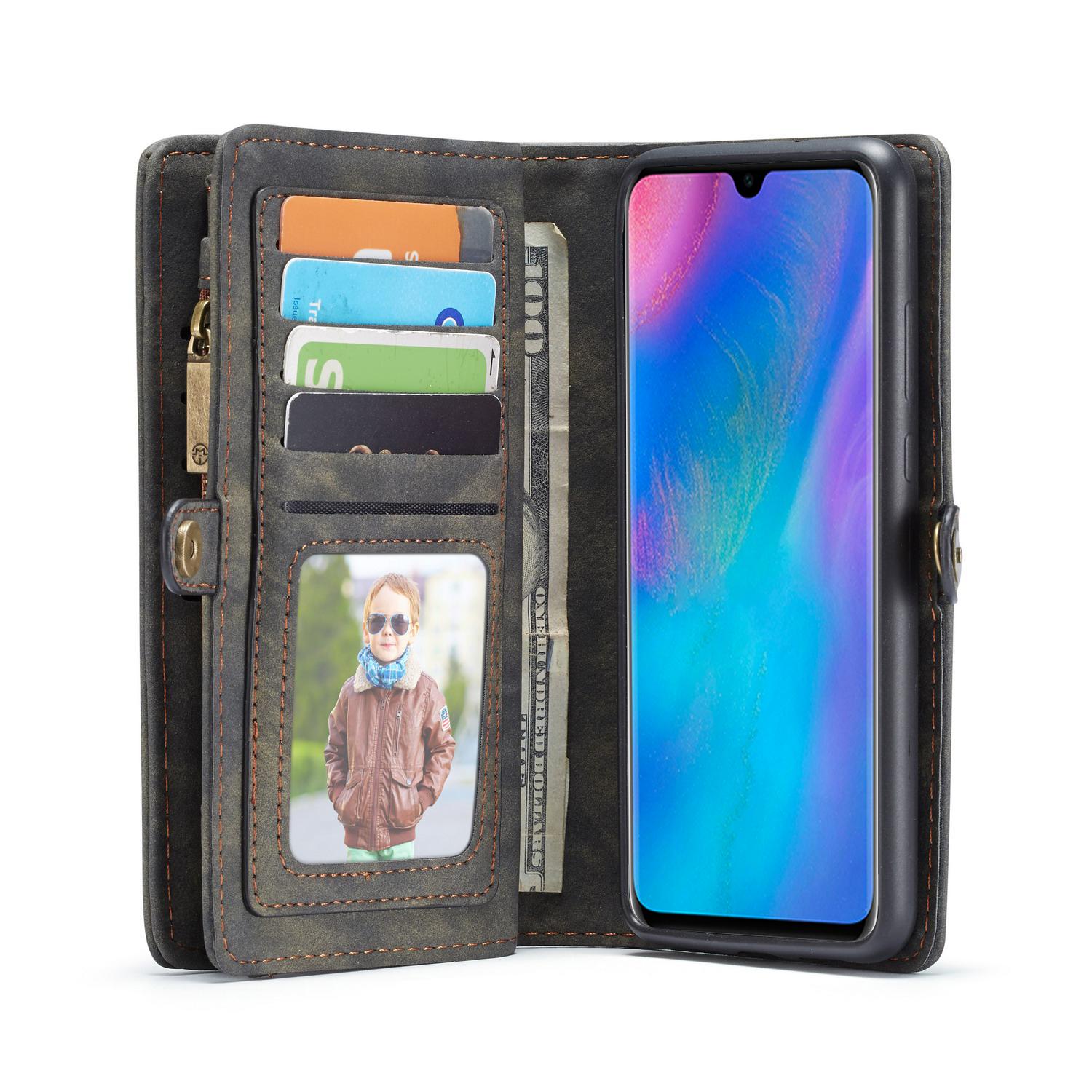 Multi-slot Plånboksfodral Huawei P30 Grå
