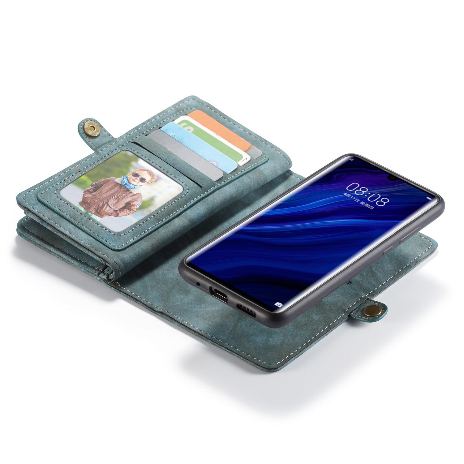 Multi-slot Plånboksfodral Huawei P30 Pro blå