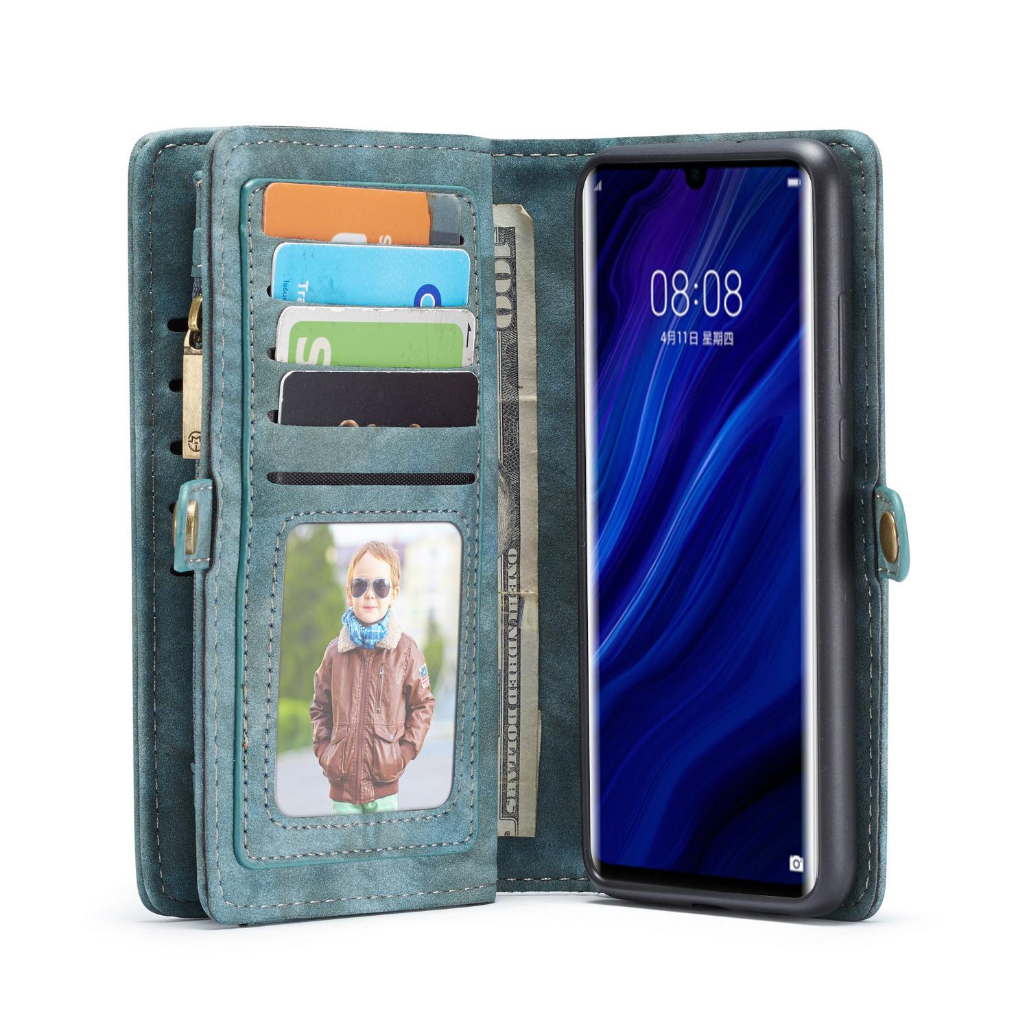 Multi-slot Plånboksfodral Huawei P30 Pro blå