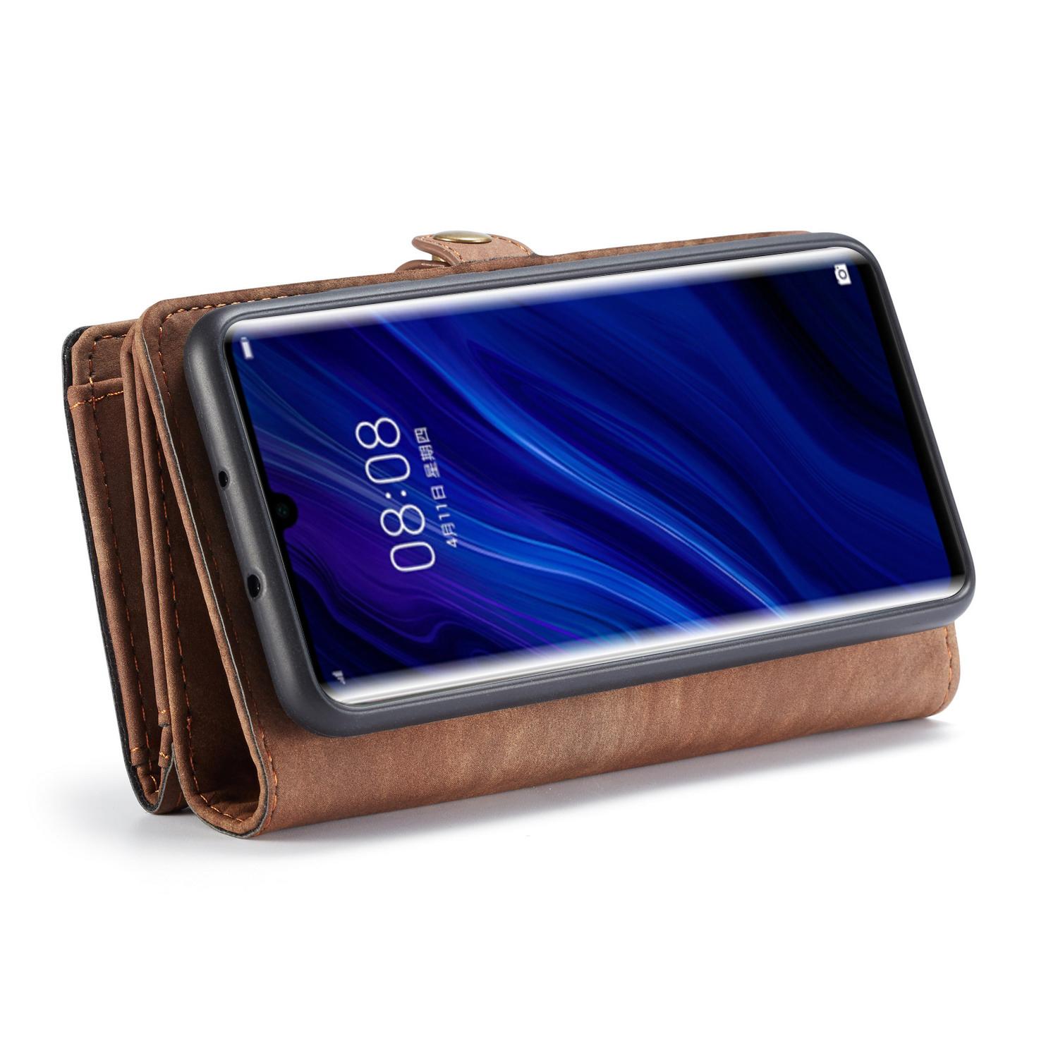 Multi-slot Plånboksfodral Huawei P30 Pro Brun