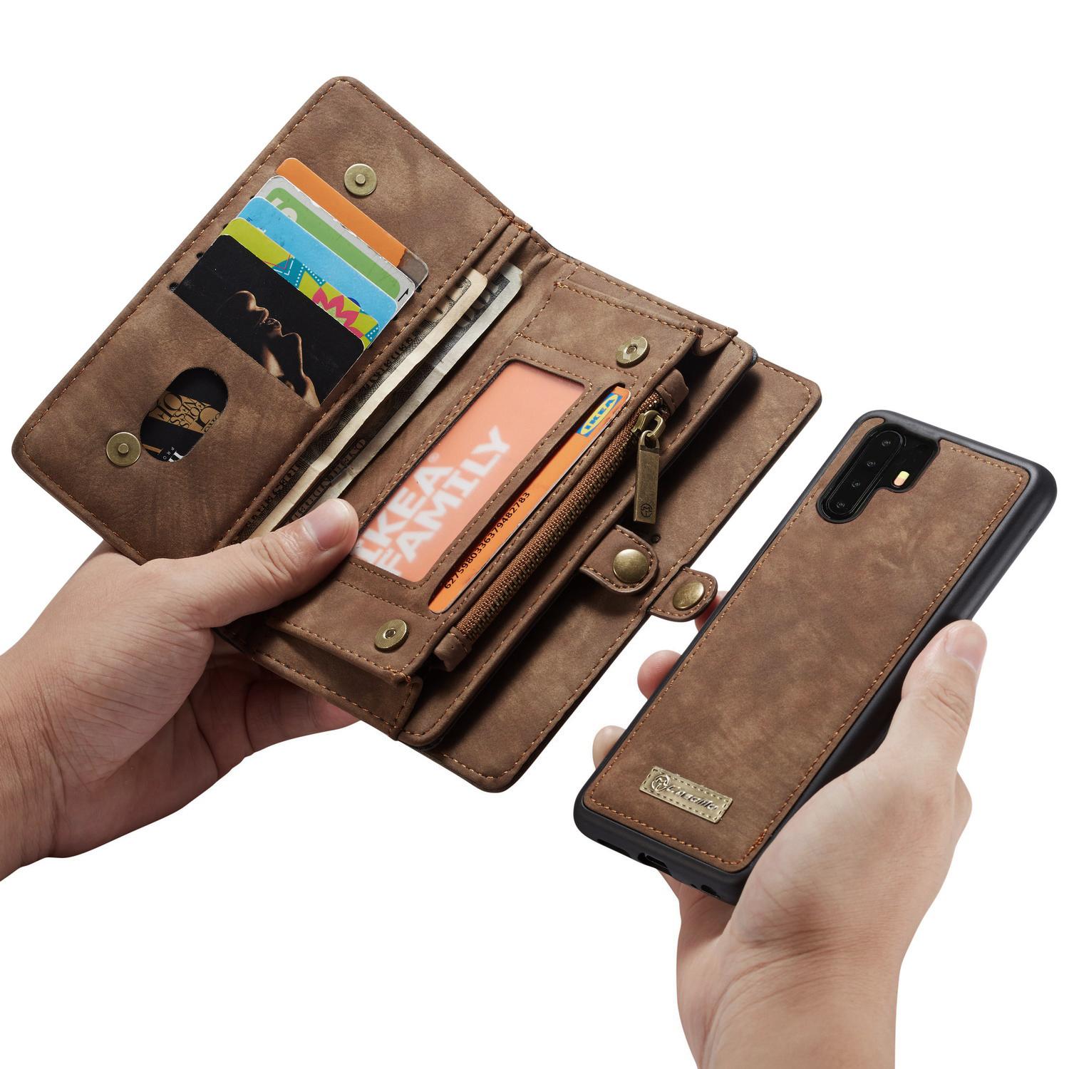 Multi-slot Plånboksfodral Huawei P30 Pro Brun