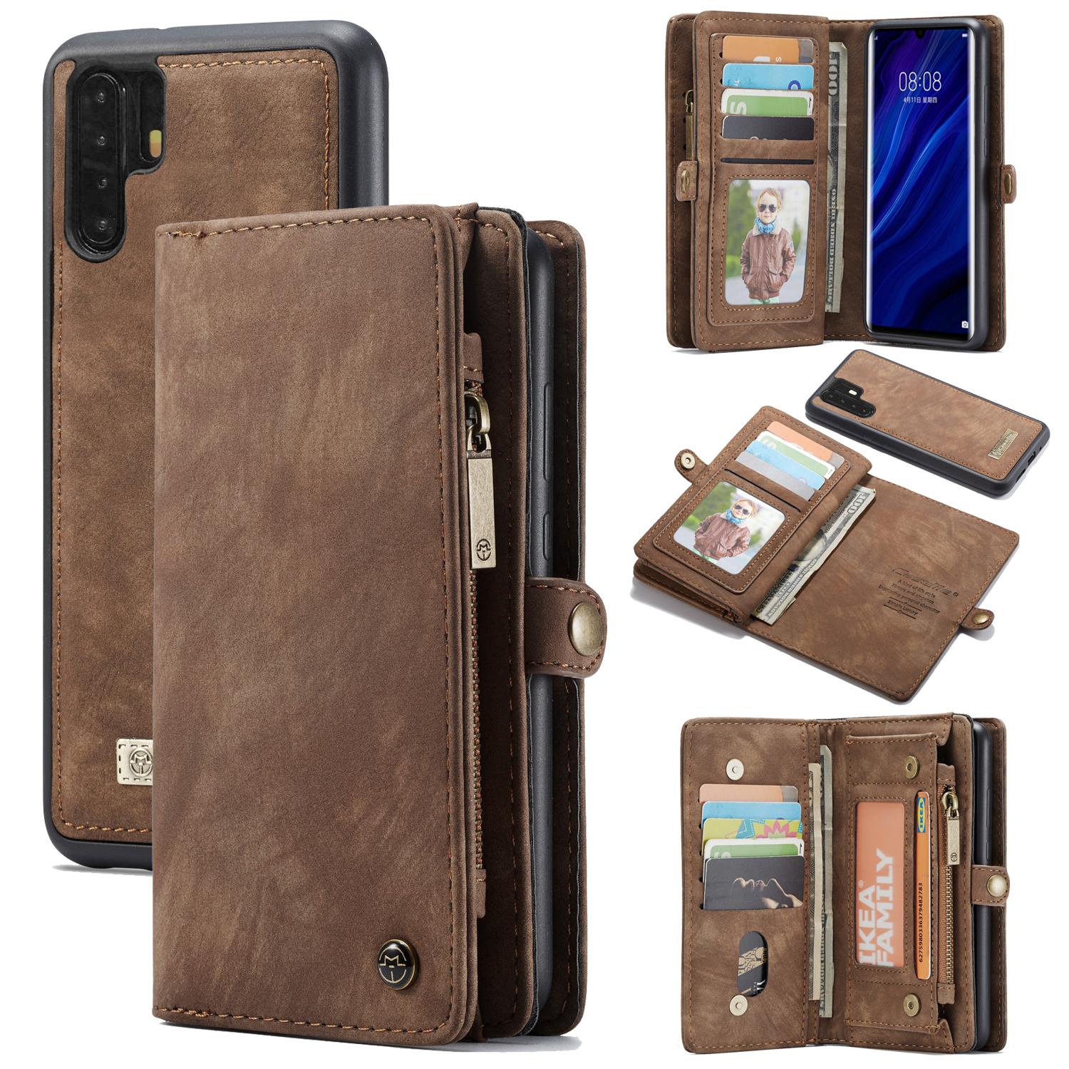 Multi-slot Plånboksfodral Huawei P30 Pro Brun