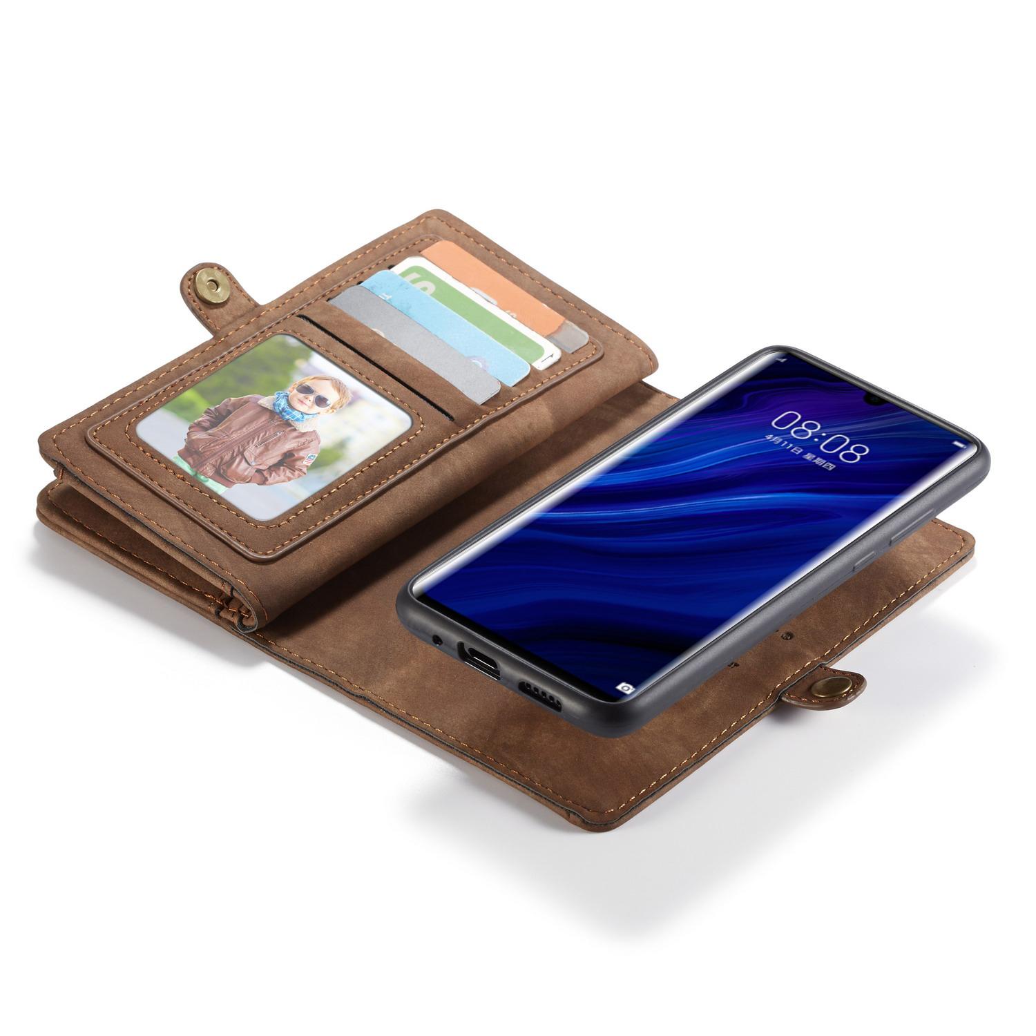 Multi-slot Plånboksfodral Huawei P30 Pro brun