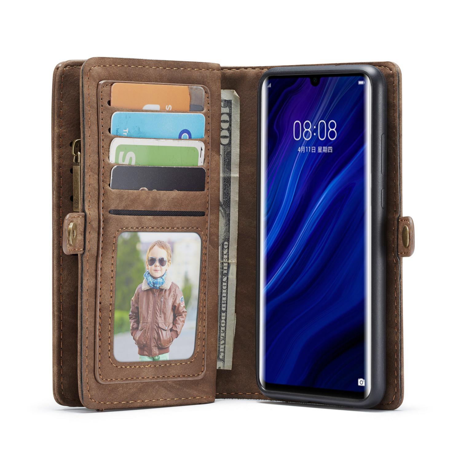 Multi-slot Plånboksfodral Huawei P30 Pro Brun