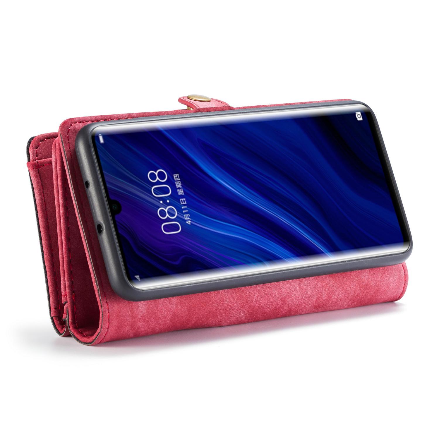 Multi-slot Plånboksfodral Huawei P30 Pro Röd