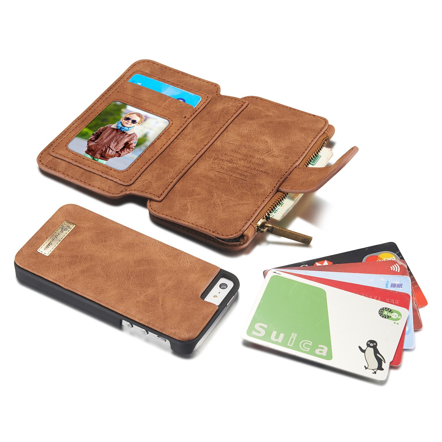 Multi-slot Plånboksfodral iPhone 5/5S/SE brun