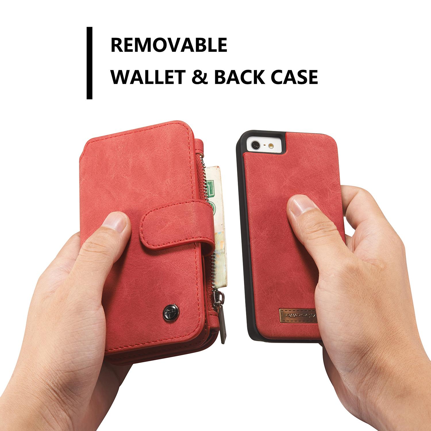 Multi-slot Plånboksfodral iPhone 5/5S/SE röd