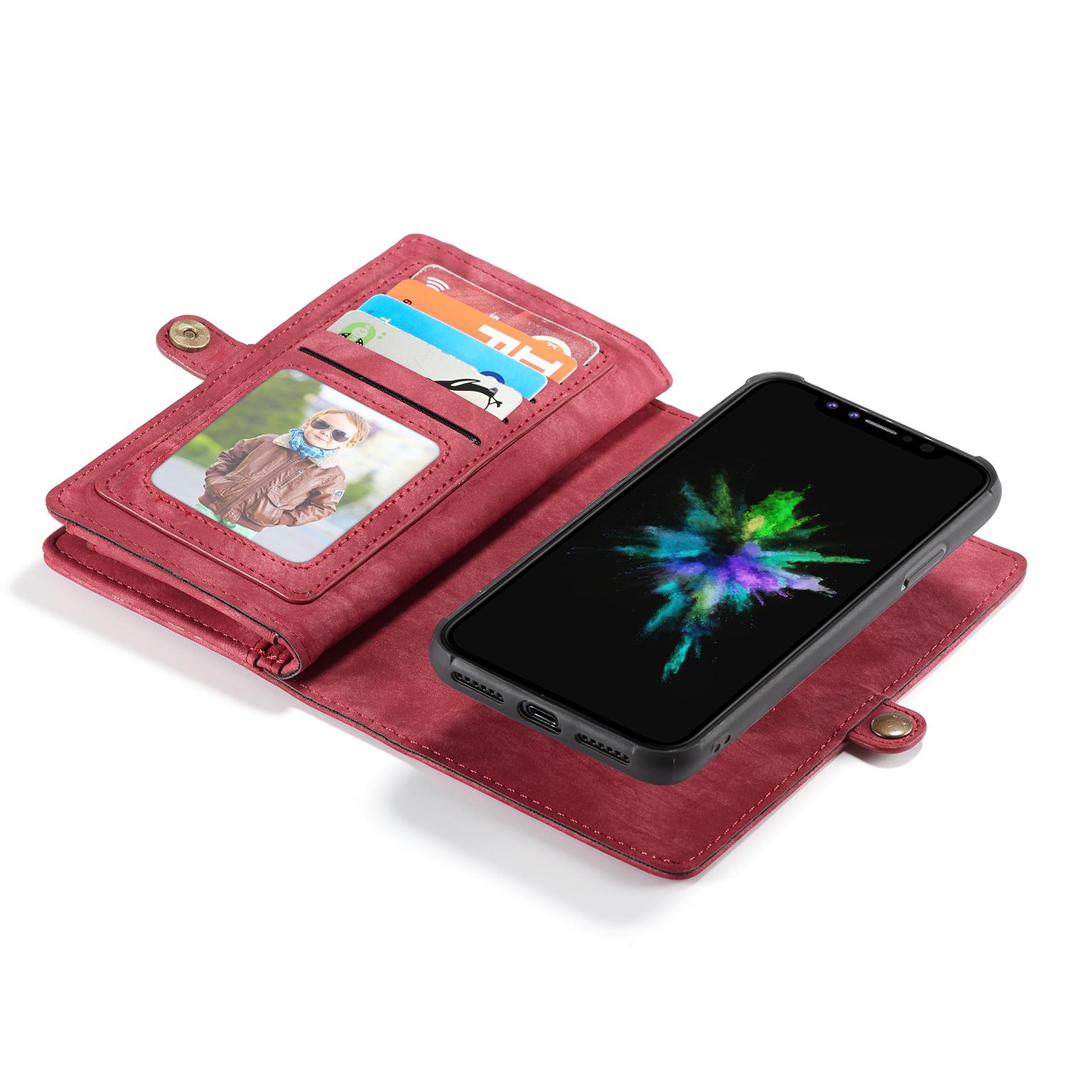 Multi-slot Plånboksfodral iPhone X/XS röd