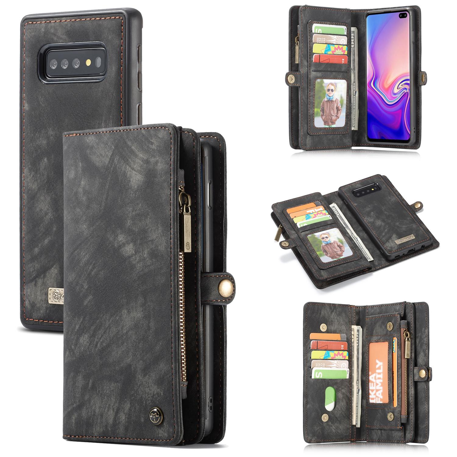 Multi-slot Plånboksfodral Samsung Galaxy S10 Grå