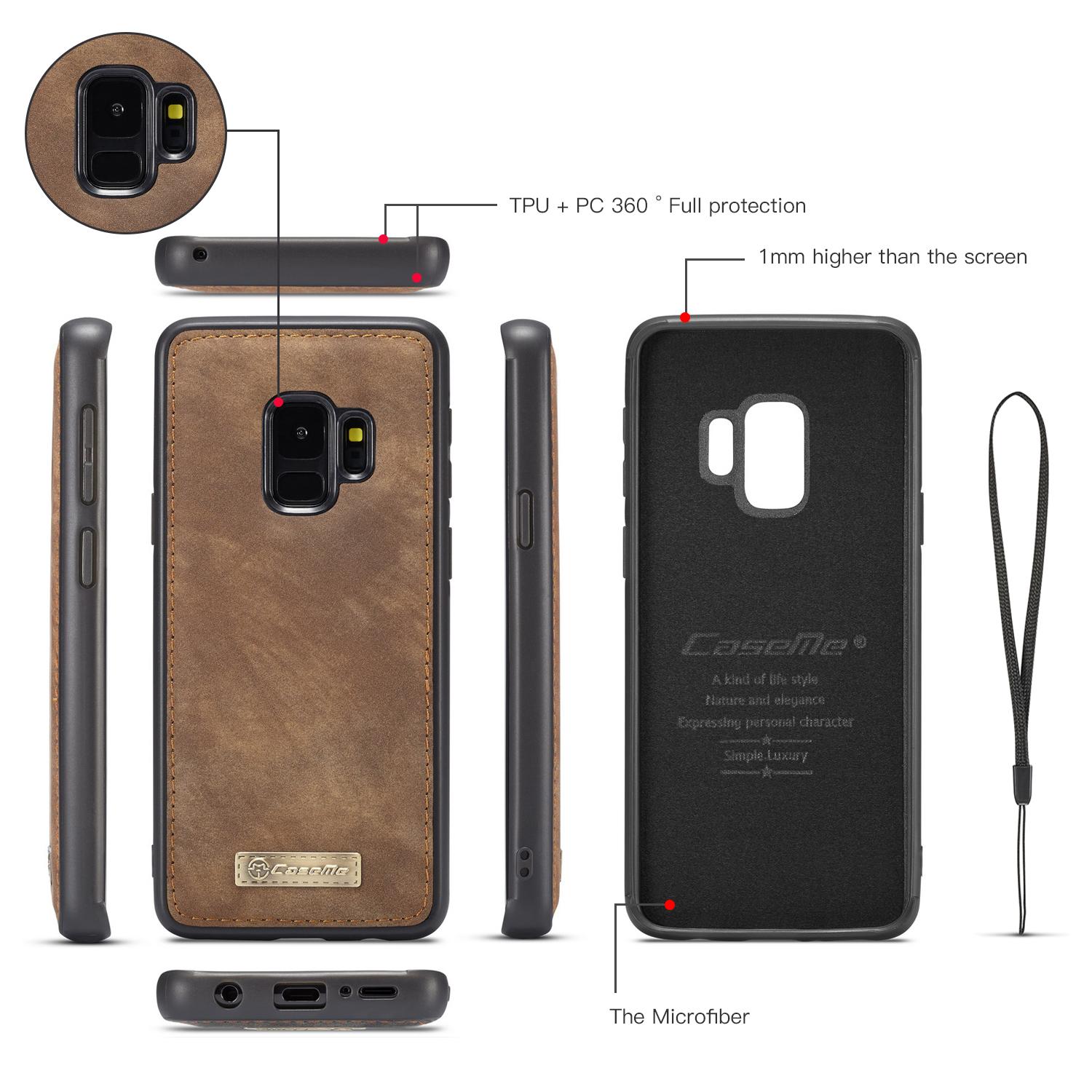 Multi-slot Plånboksfodral Samsung Galaxy S9 Brun