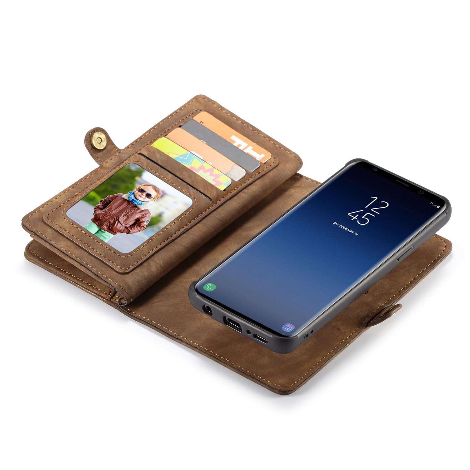 Multi-slot Plånboksfodral Samsung Galaxy S9 brun