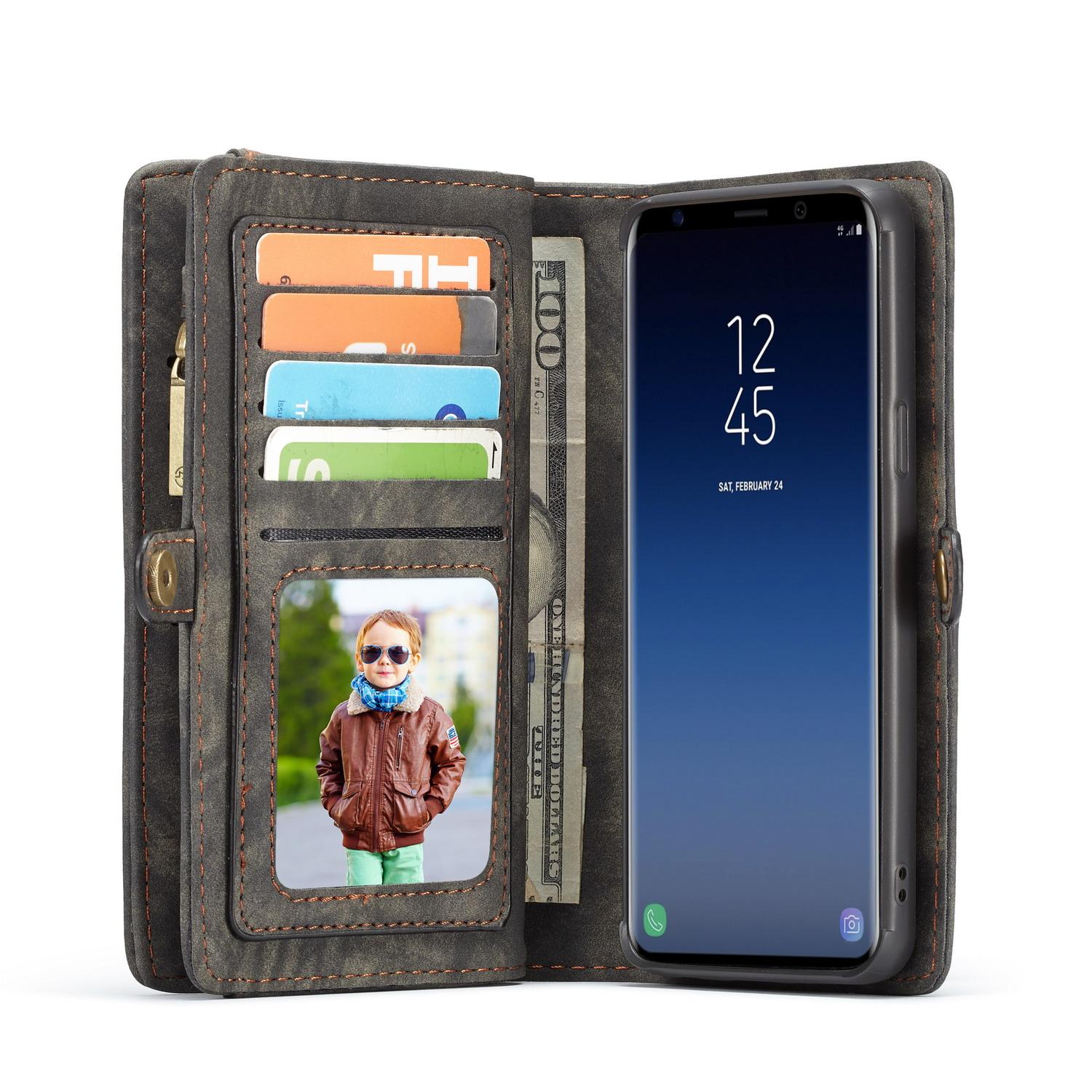 Multi-slot Plånboksfodral Samsung Galaxy S9 grå