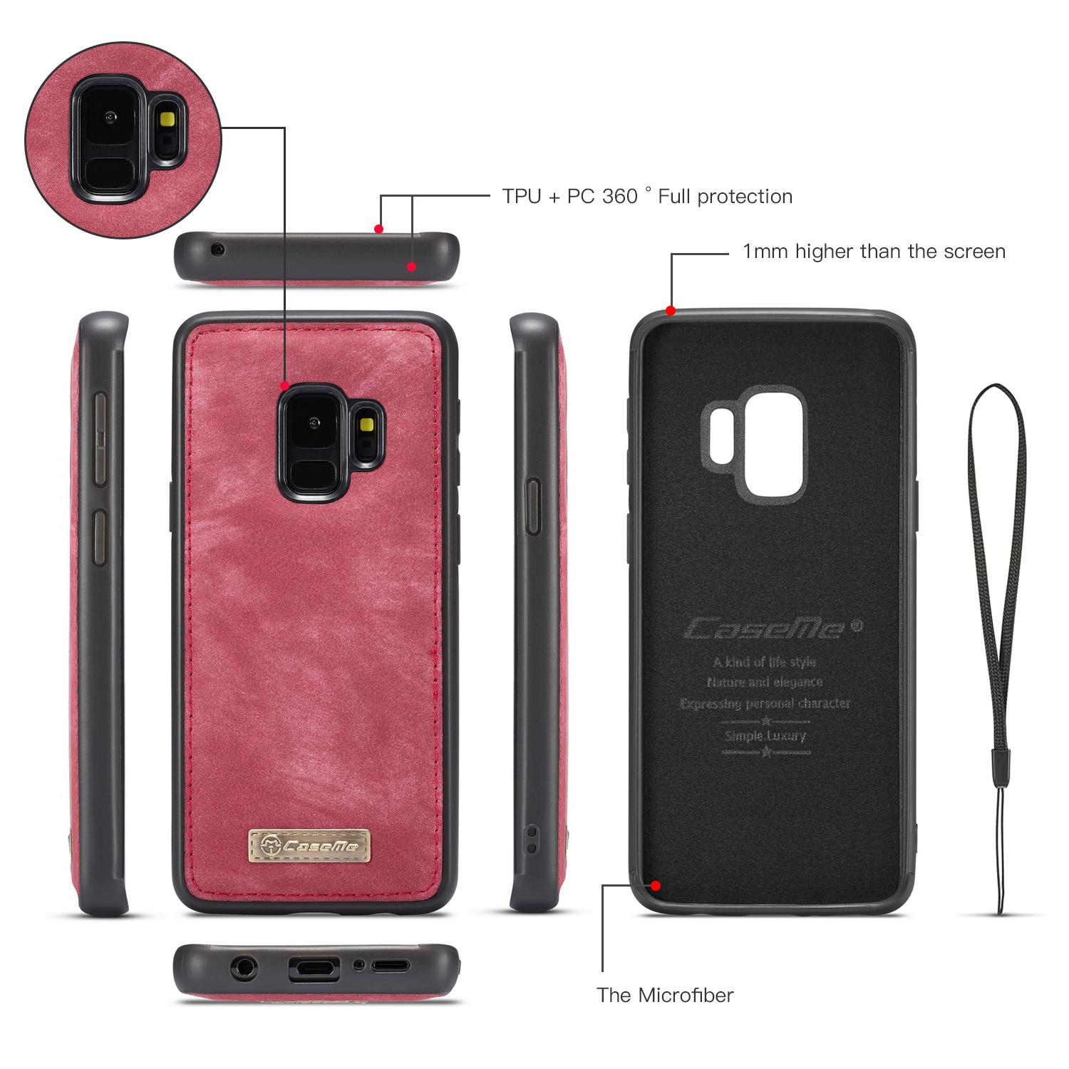 Multi-slot Plånboksfodral Samsung Galaxy S9 Röd