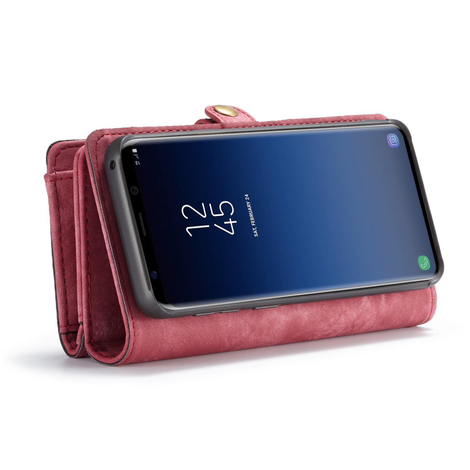 Multi-slot Plånboksfodral Samsung Galaxy S9 röd