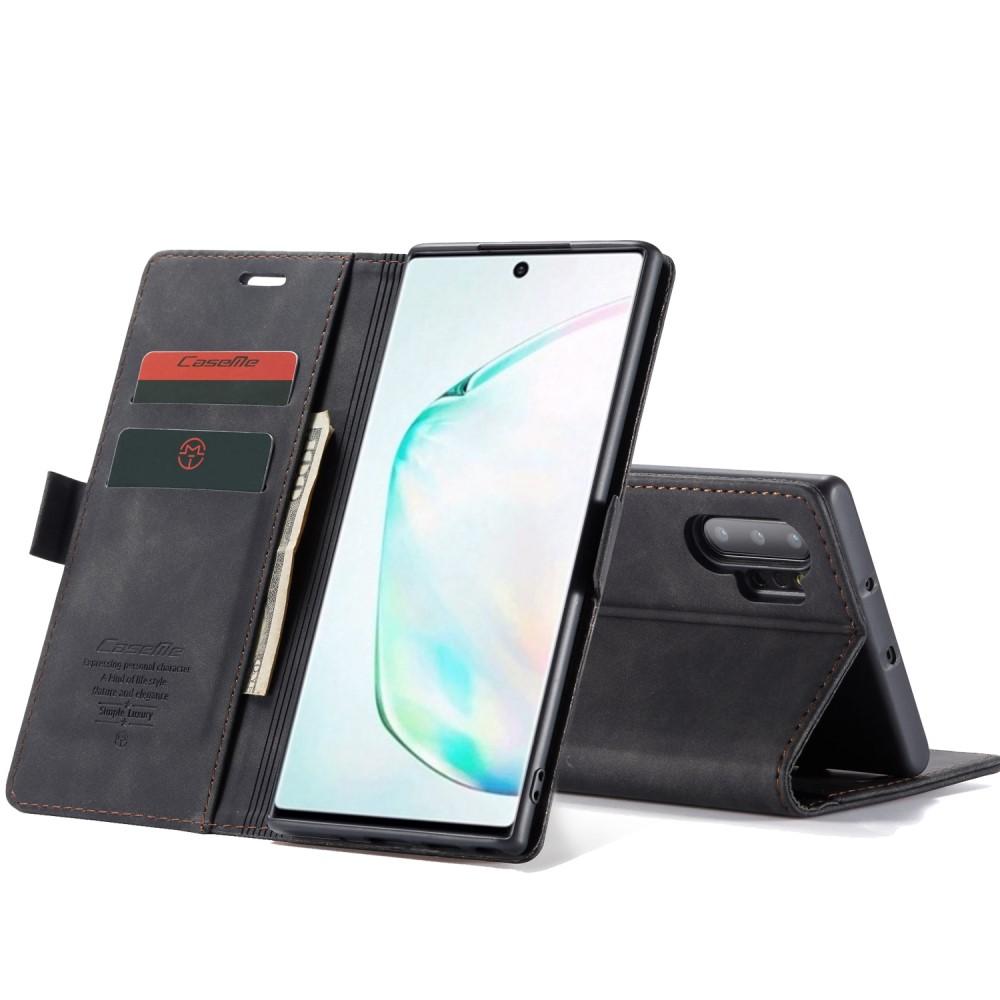 Slim Plånboksfodral Samsung Galaxy Note 10 Plus Svart