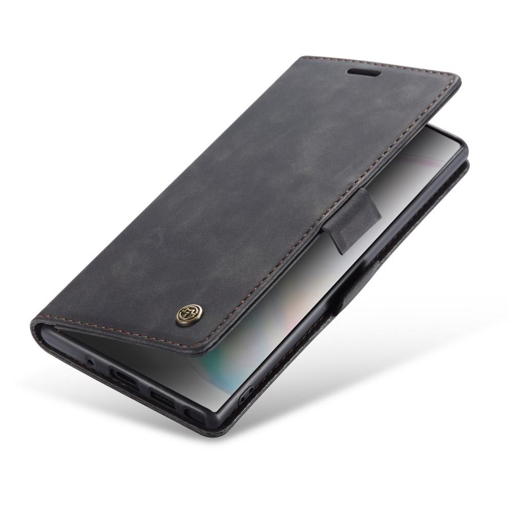 Slim Plånboksfodral Samsung Galaxy Note 10 Plus Svart