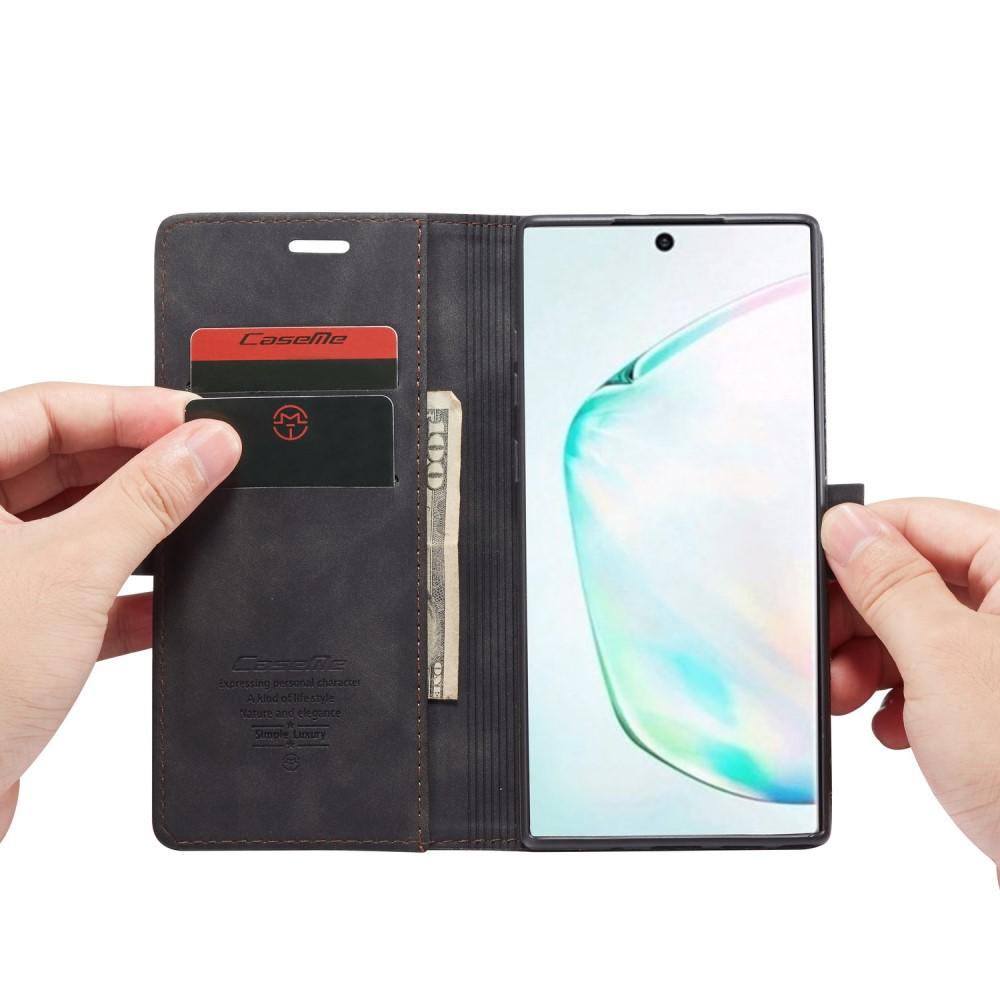 Slim Plånboksfodral Samsung Galaxy Note 10 Plus Svart