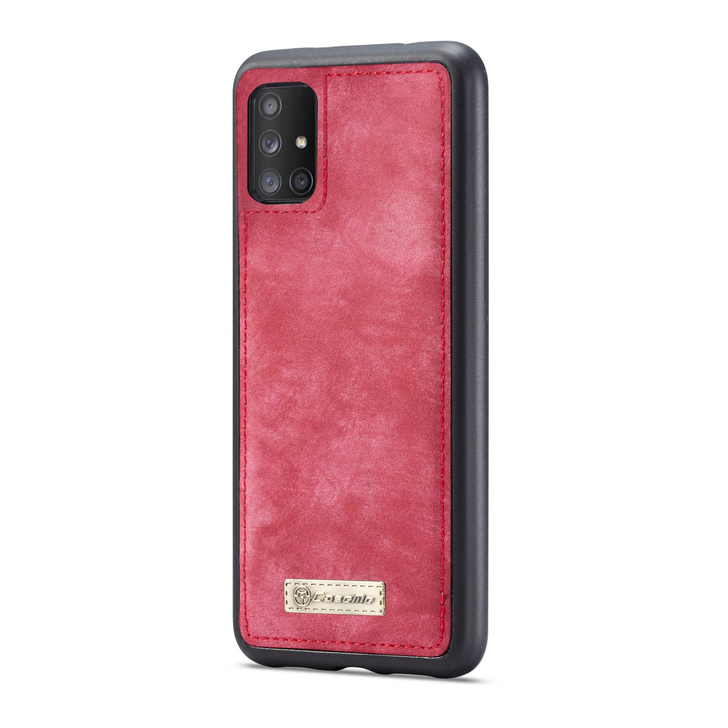 Multi-slot Plånboksfodral Galaxy A51 röd