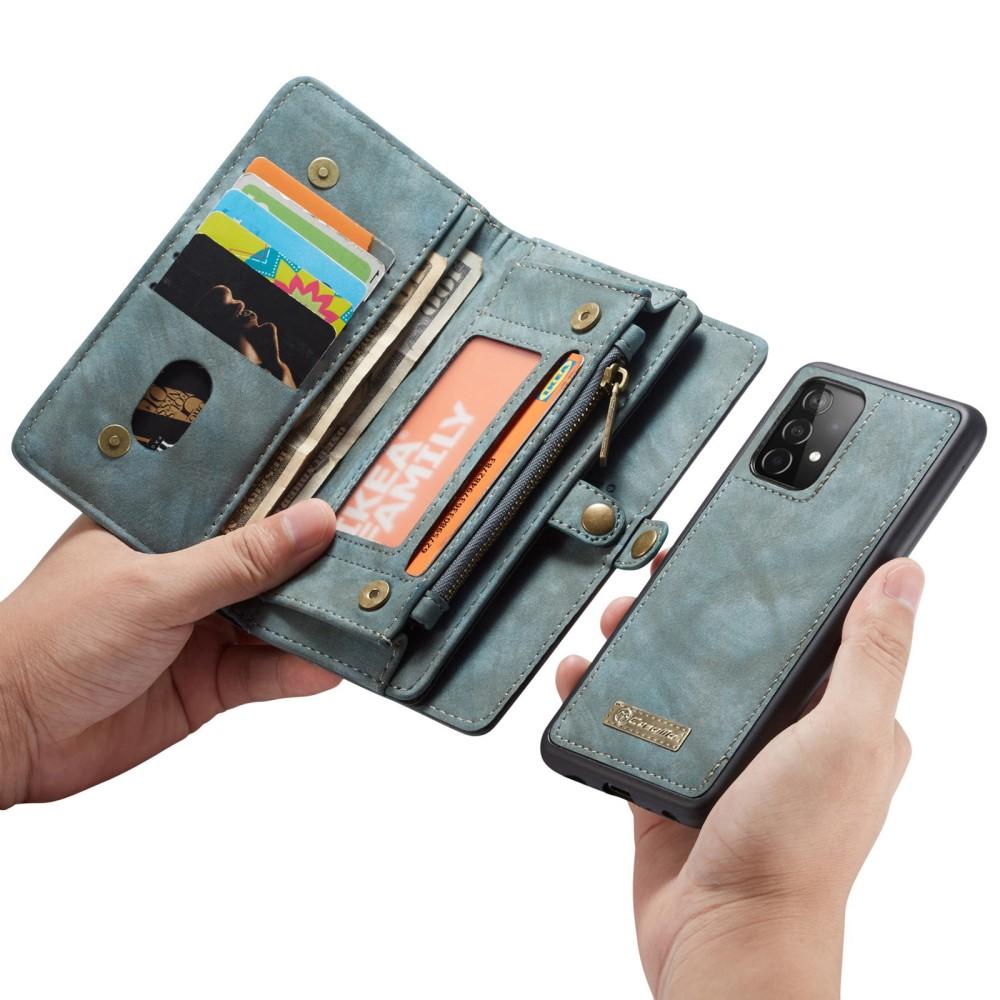 Multi-slot Plånboksfodral Samsung Galaxy A52 5G Blå