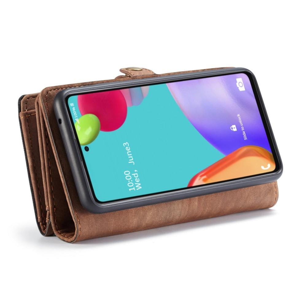 Multi-slot Plånboksfodral Samsung Galaxy A52 5G Brun