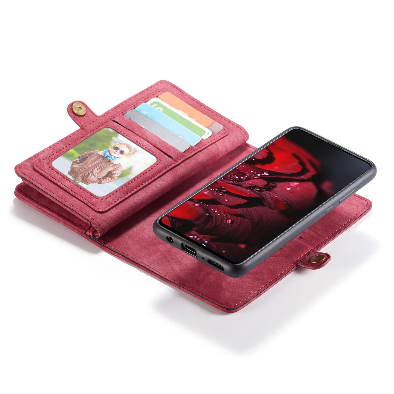 Multi-slot Plånboksfodral Samsung Galaxy A71 Röd