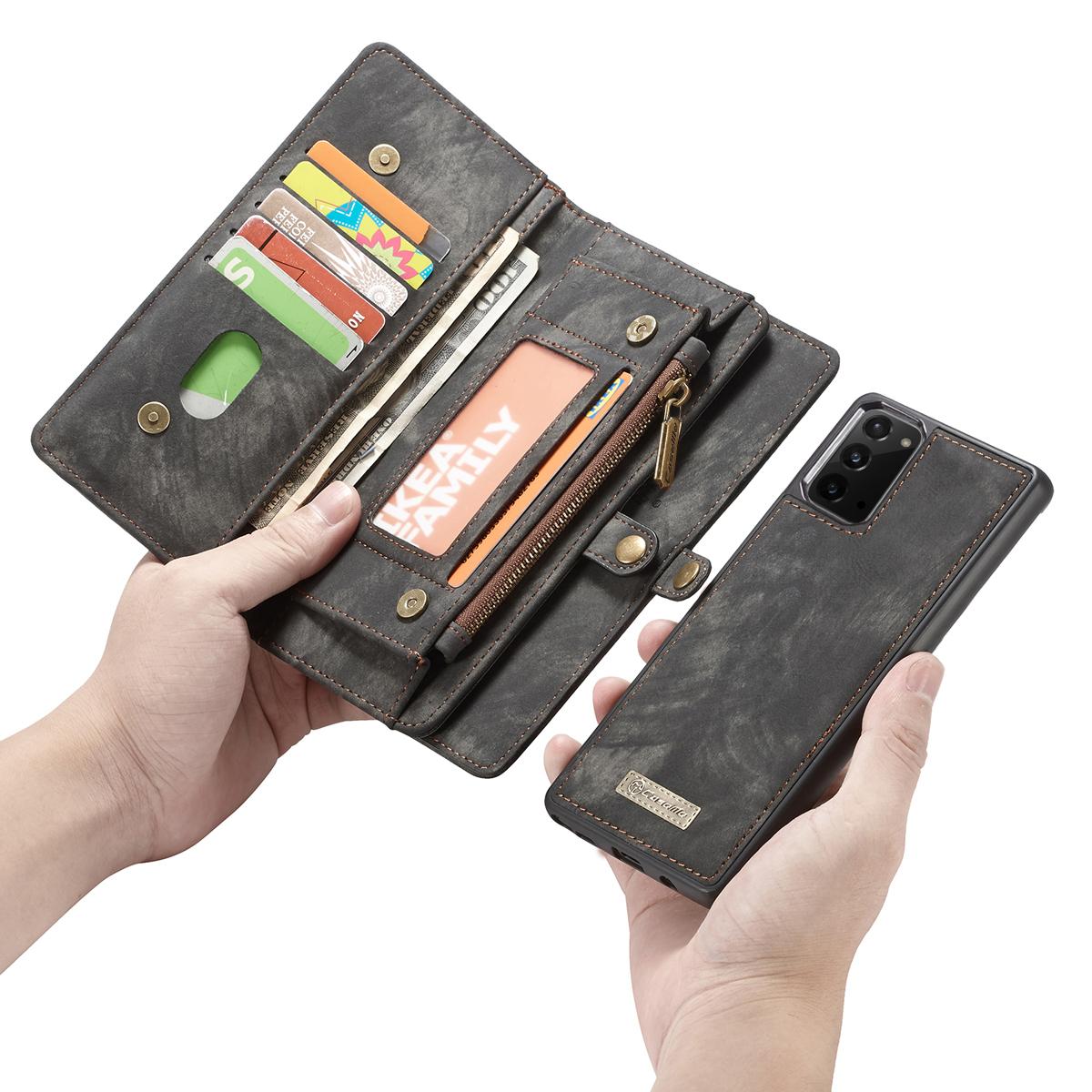 Multi-slot Plånboksfodral Galaxy Note 20 grå