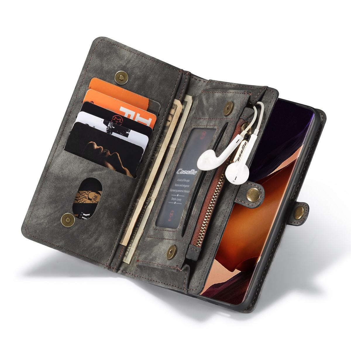 Multi-slot Plånboksfodral Samsung Galaxy Note 20 Ultra Grå