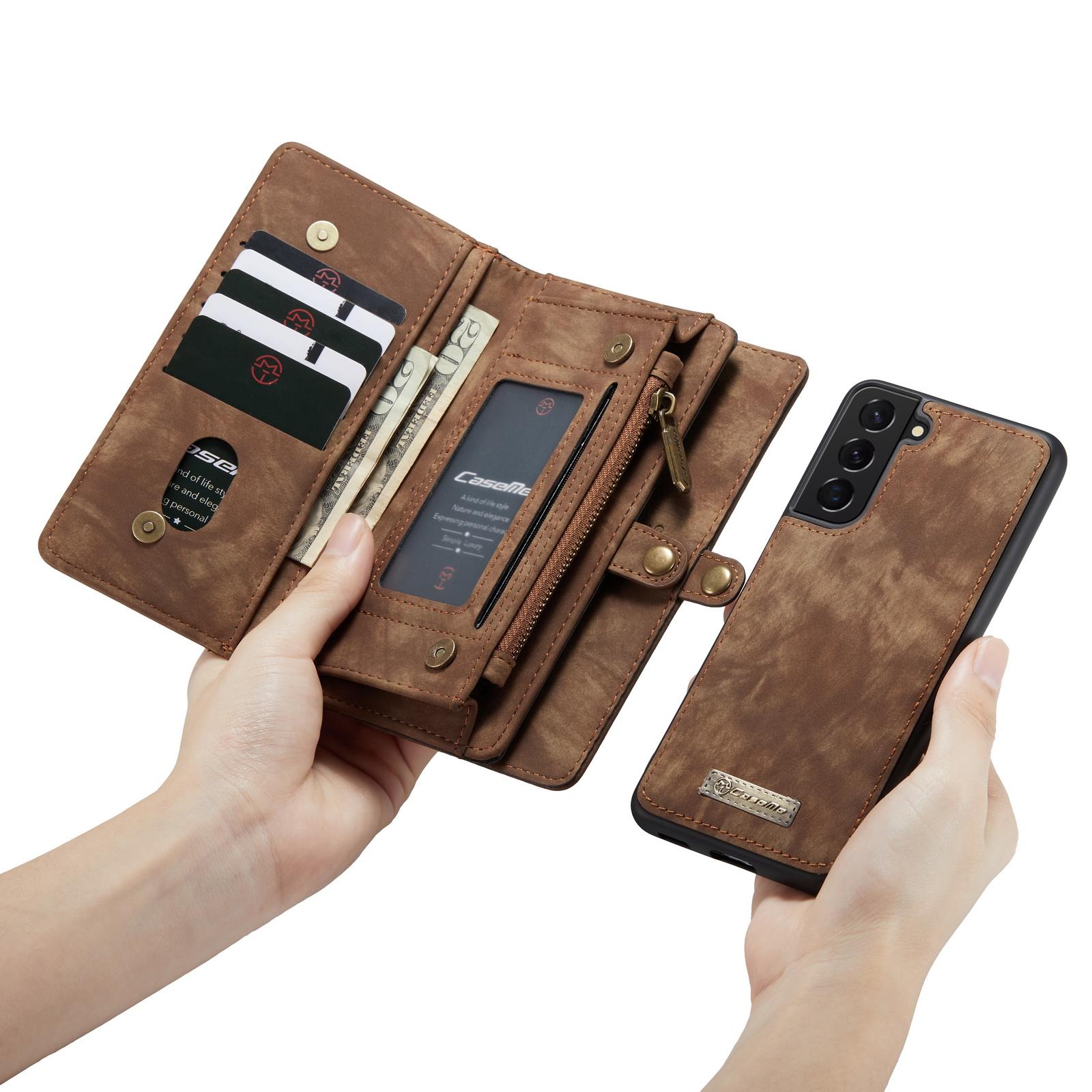 Multi-slot Plånboksfodral Samsung Galaxy S21 Plus Brun