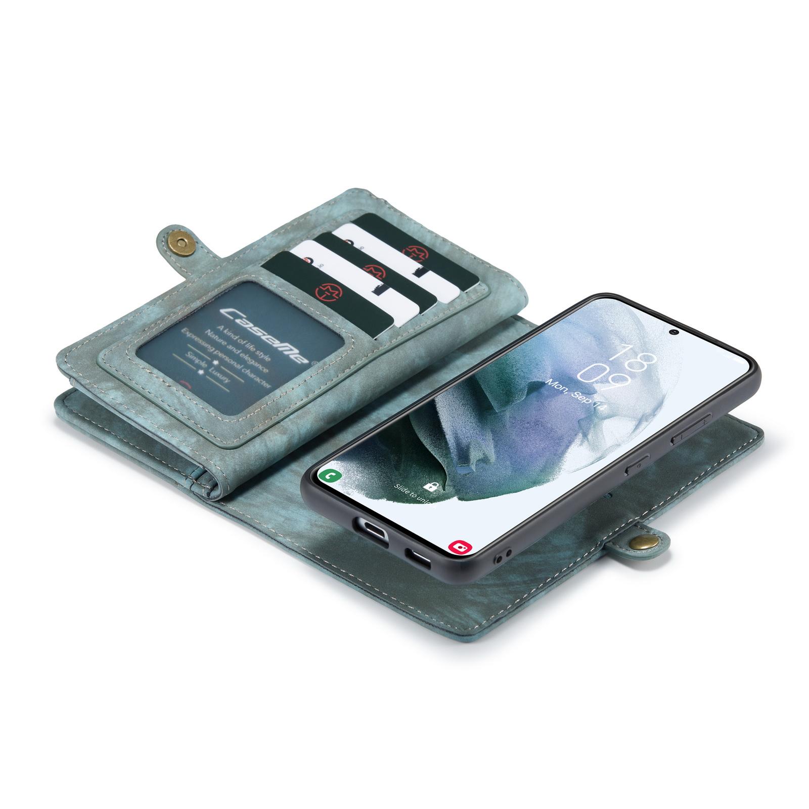 Multi-slot Plånboksfodral Samsung Galaxy S21 Ultra Blå