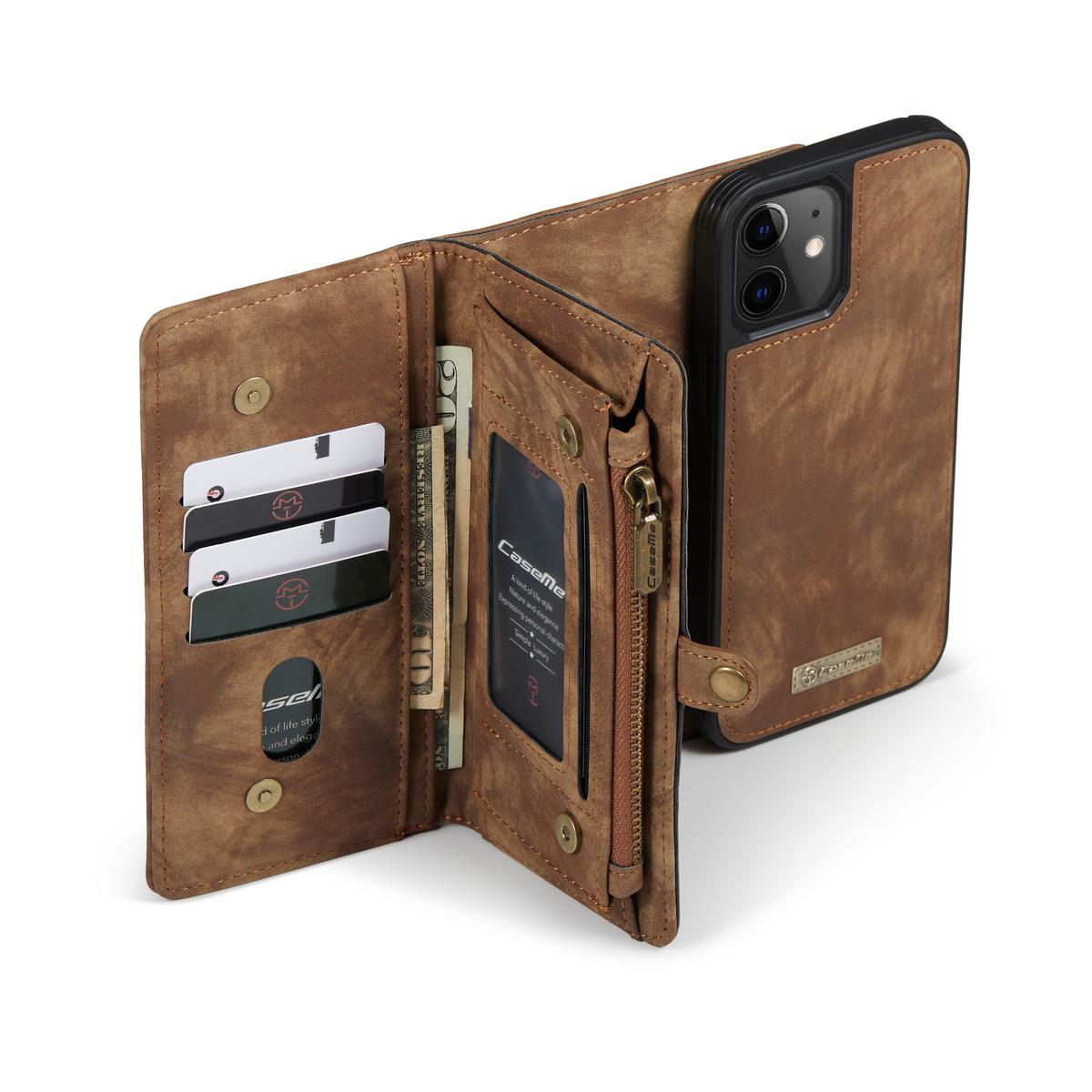 Multi-slot Plånboksfodral Apple iPhone 12 Mini Brun