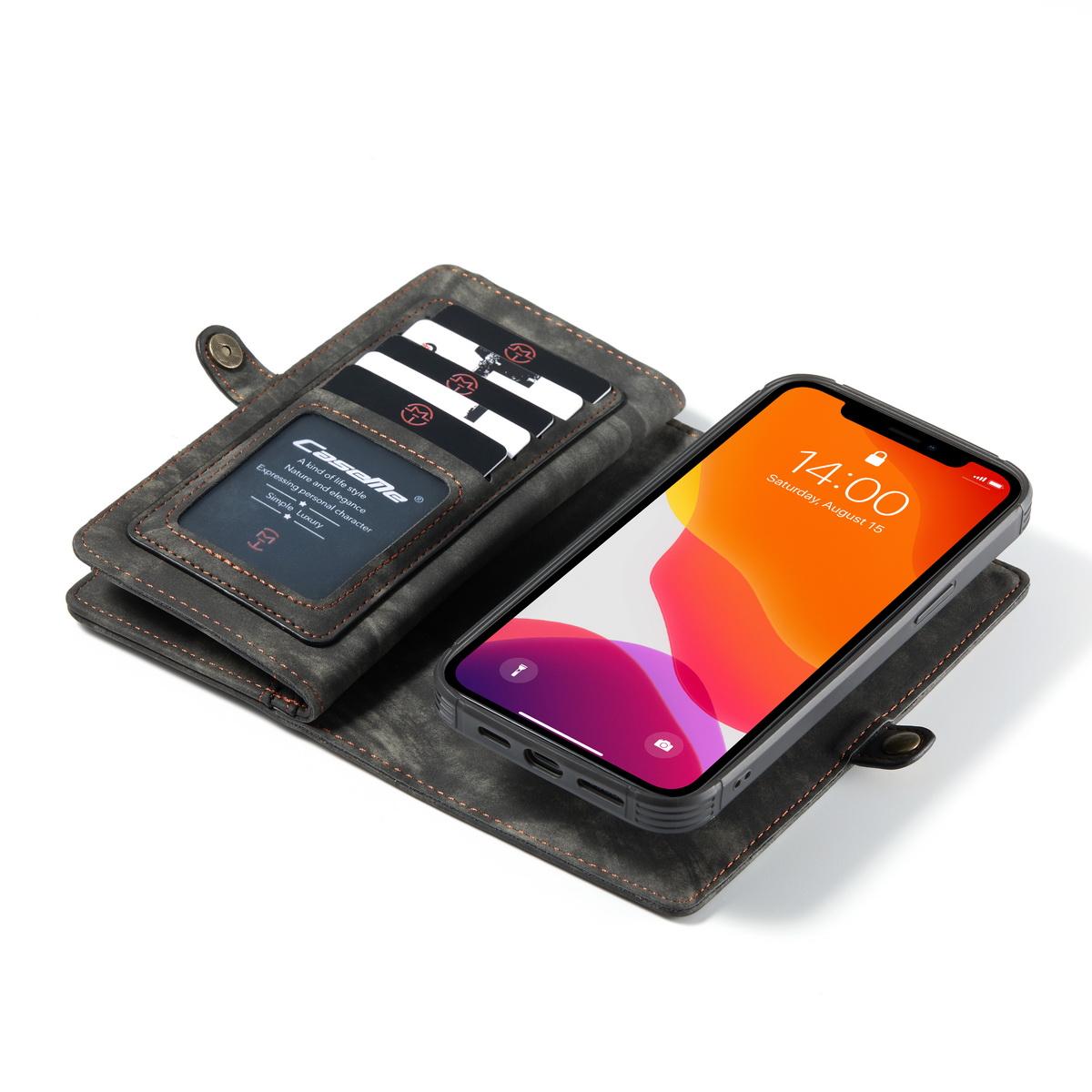 Multi-slot Plånboksfodral iPhone 12 Mini grå