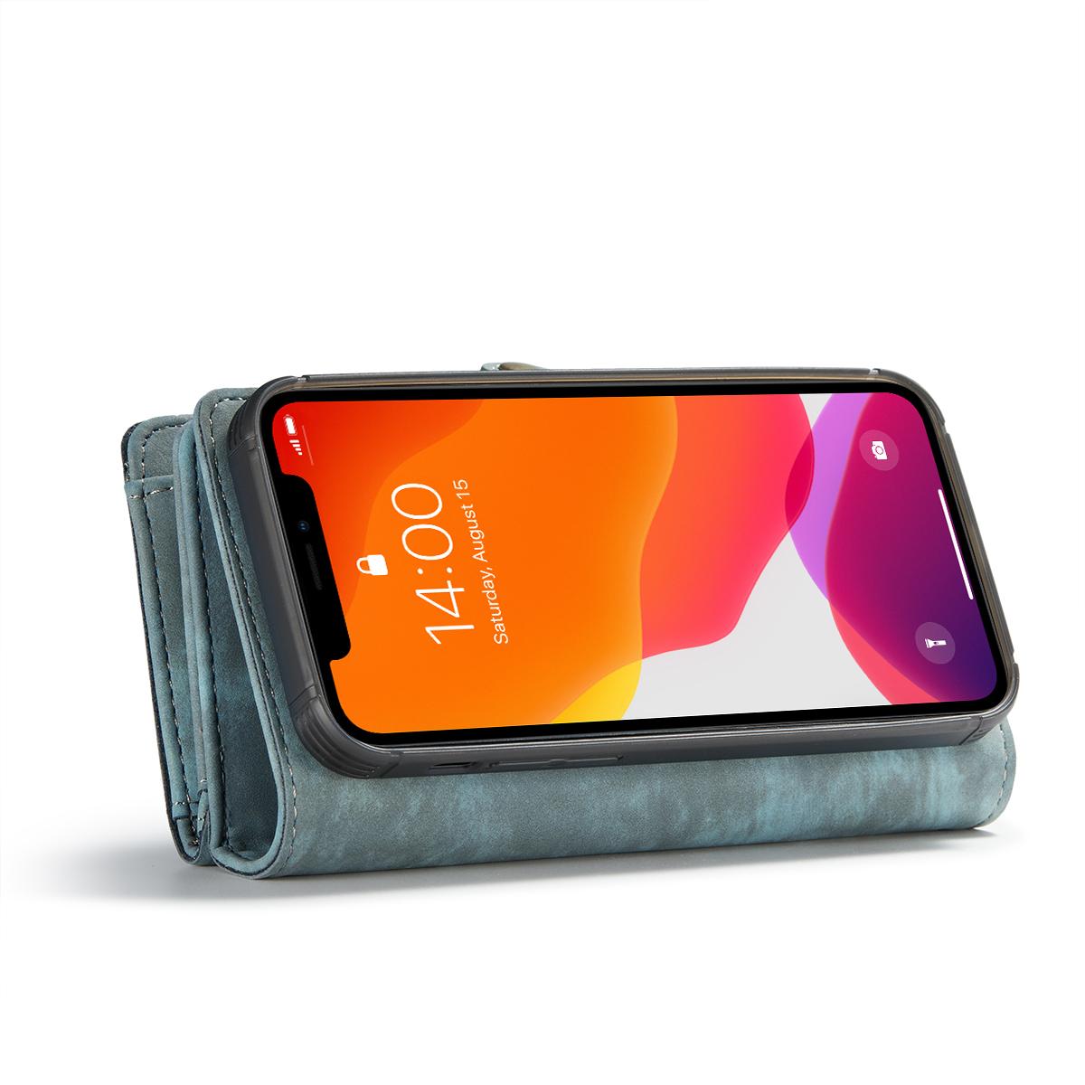 Multi-slot Plånboksfodral iPhone 12 Pro Max blå